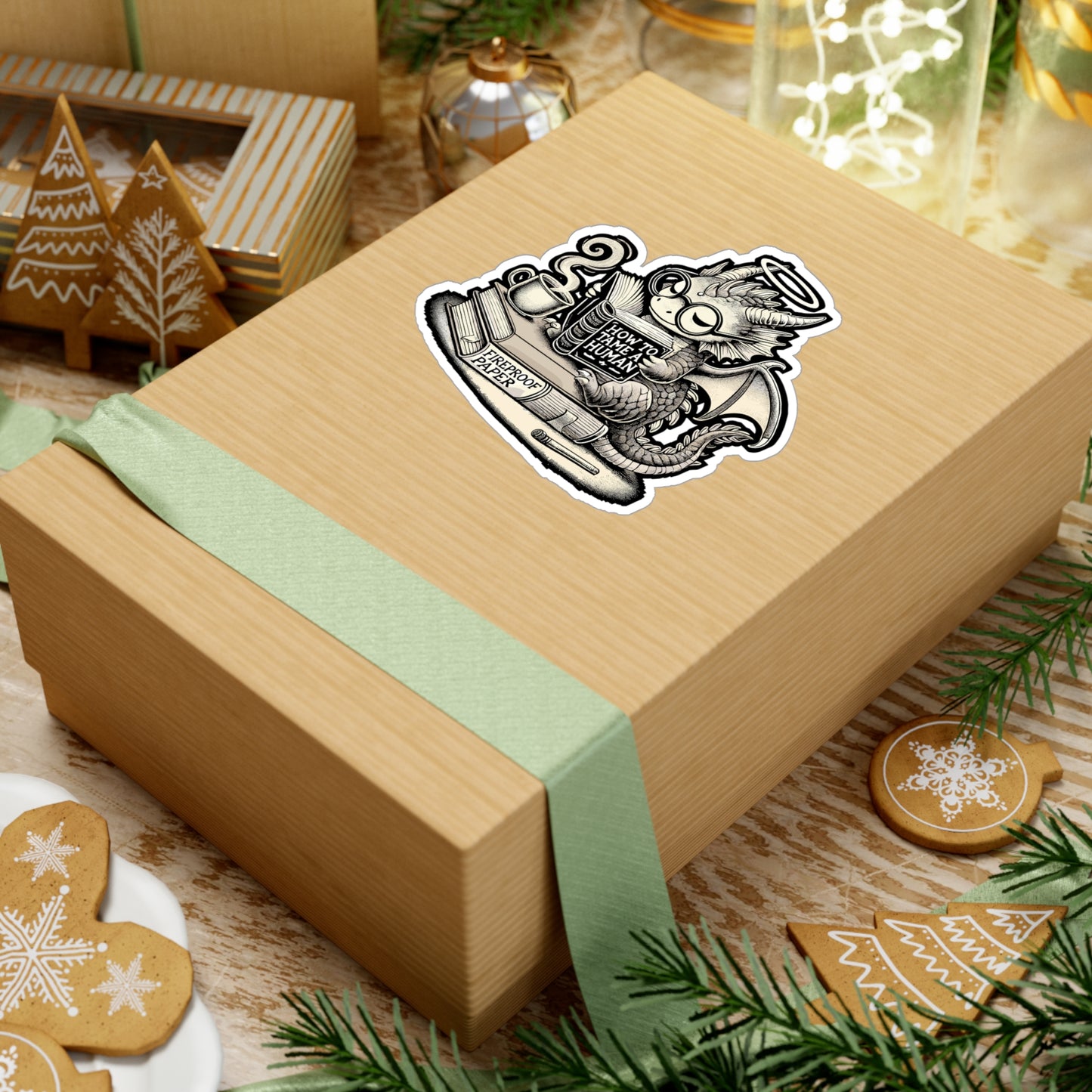 How to Tame a Human – Dragon Sticker for Laptop, Water Bottle & Fantasy Book Lover Gifts