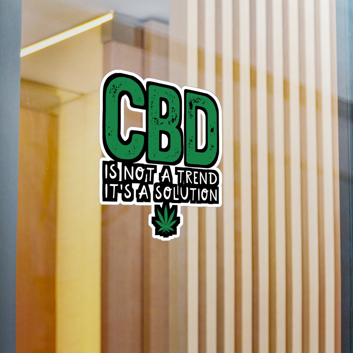 CBD Is Not A Trend It's A Solution - Cbd-oil Sticker for Laptop Sticker. Water Bottle Sticker, Vinyl Cbd Decal - Cbd-oil Gift