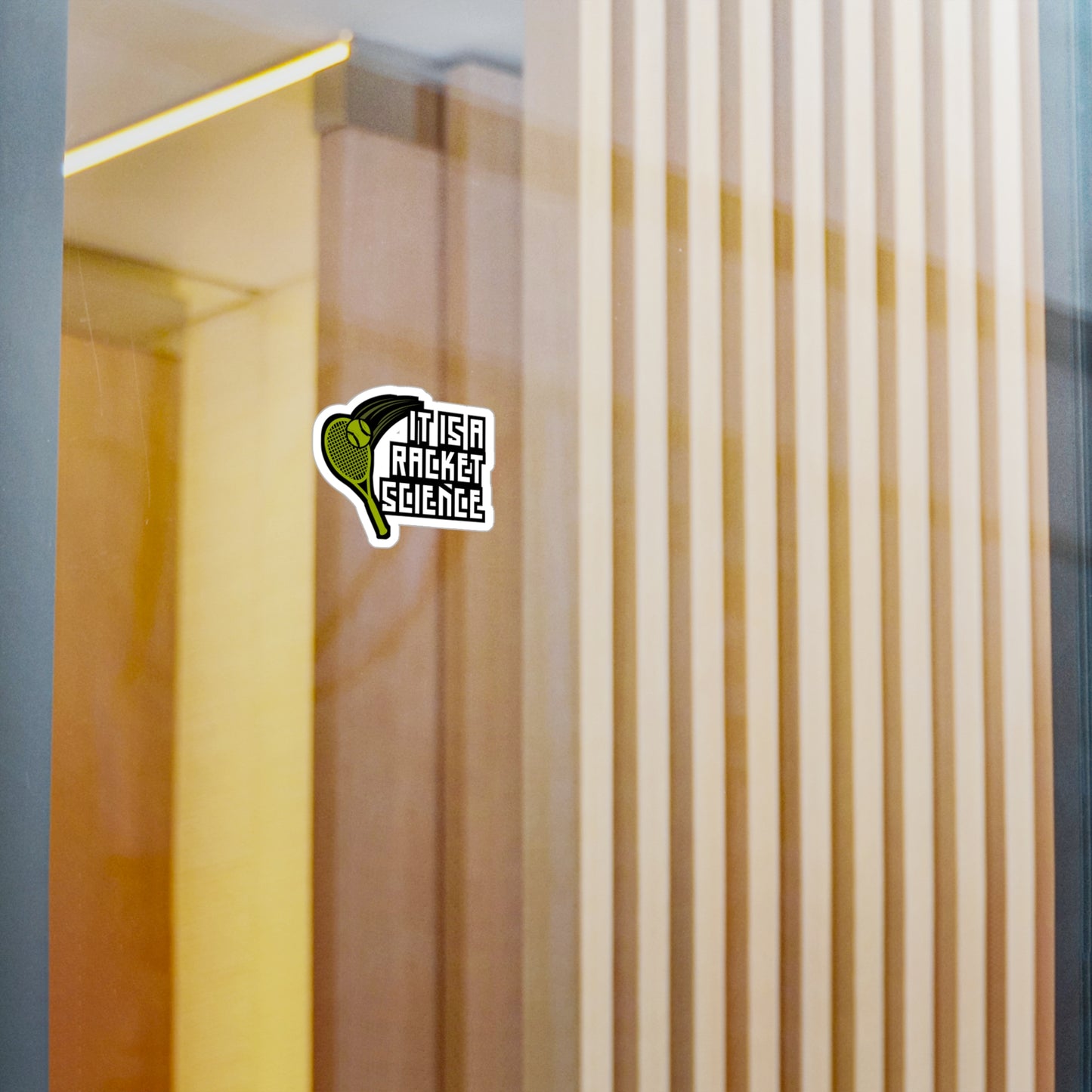 It Is Racket Science - Tennis Sticker for Wall, Laptop, Window, Truck, Car Tennis Gift Vinyl Love Decal Sticker