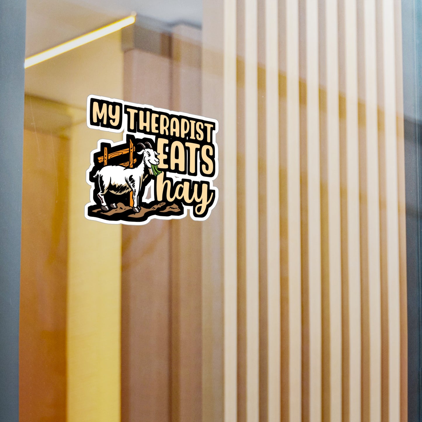 My Therapist Eats Hay Goat | Goat Sticker | Butthead Decals | Alpine Laptop Sticker | Goat Gift | Butthead Gift