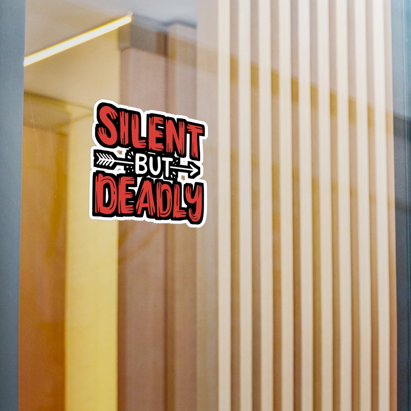 Silent But Deadly - Archery Sticker for Laptop Sticker. Water Bottle Sticker, Vinyl Prehistoric Decal - Archery Gift