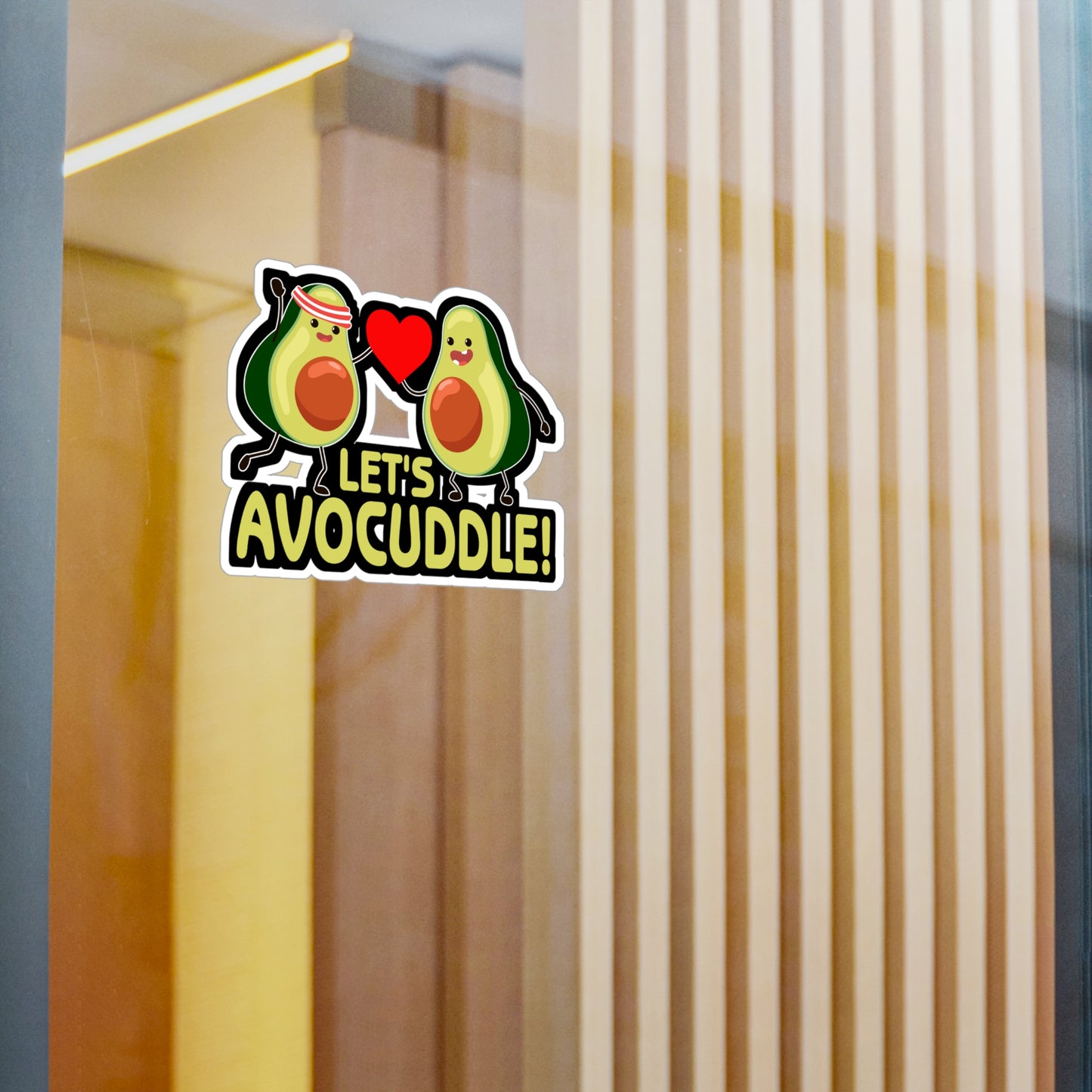 Let s avocuddle! - Plant-based Sticker for Laptop Sticker. Water Bottle Sticker, Vinyl Vegan Decal - Plant-based Gift