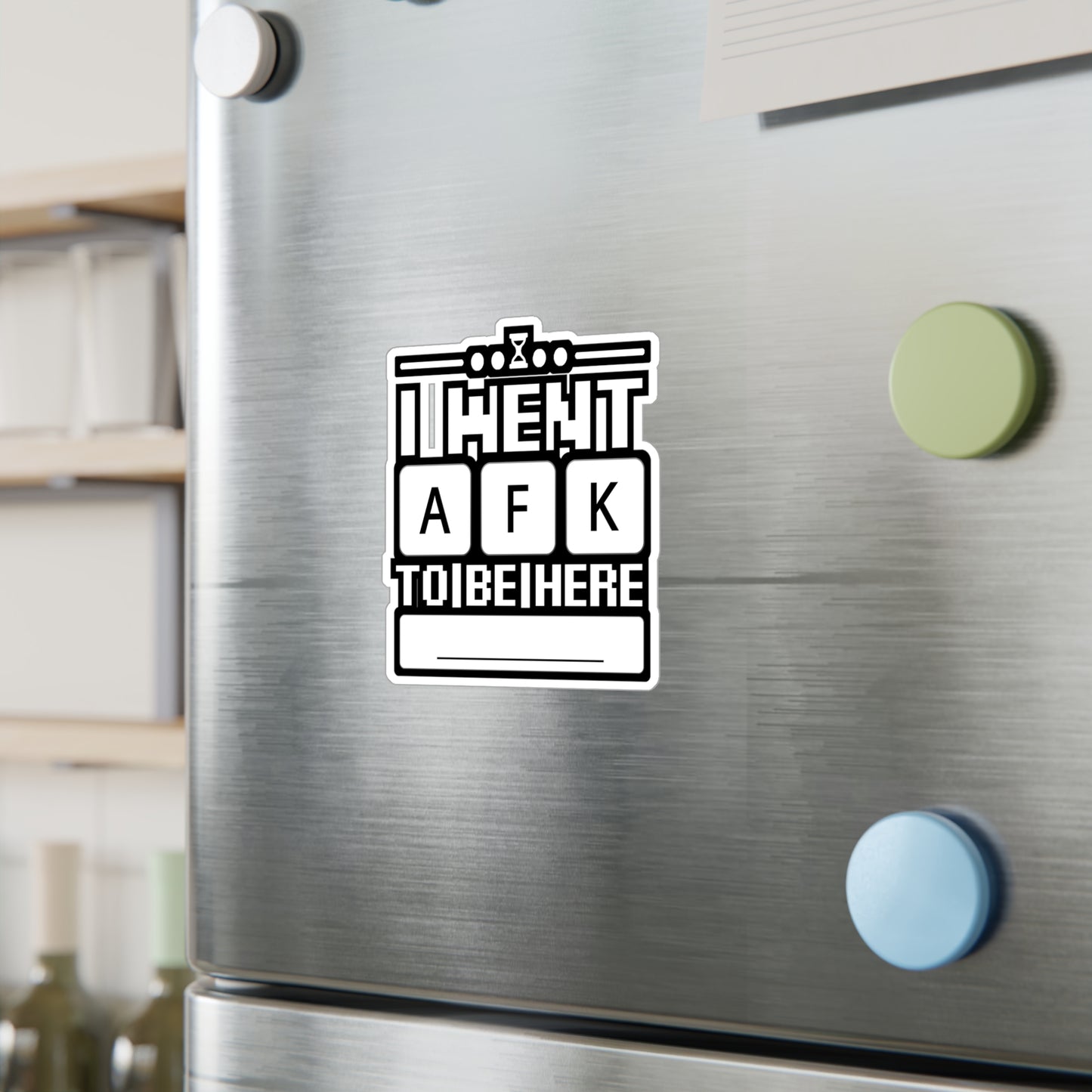 i went afk to to be here - Gamer Sticker for Car Window Laptop Sticker. Water Bottle Sticker, Vinyl Gaming Decal, Geek Sticker - Gamer Gift