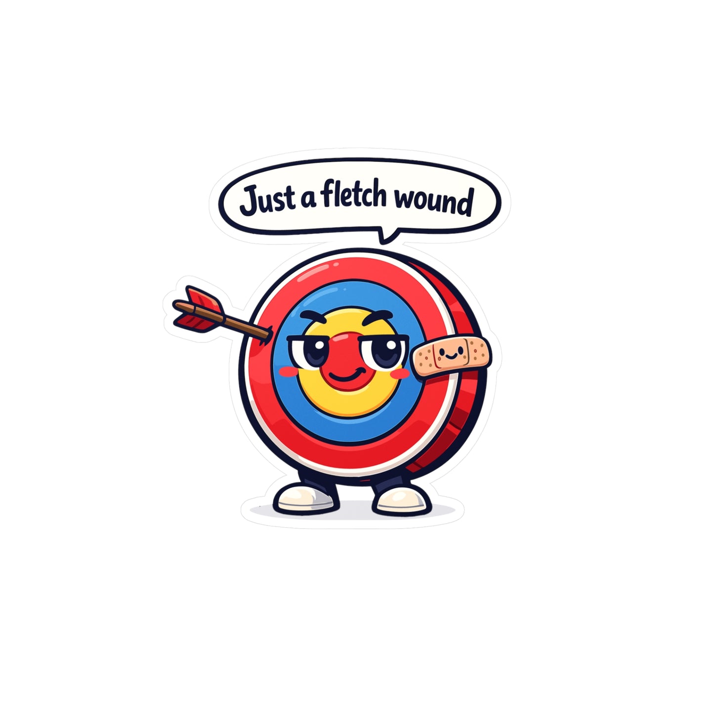 Archery Sticker Just a fletch wound Funny Archer Hunting Shoot Vinyl Waterproof Decals for Laptop Water Bottle