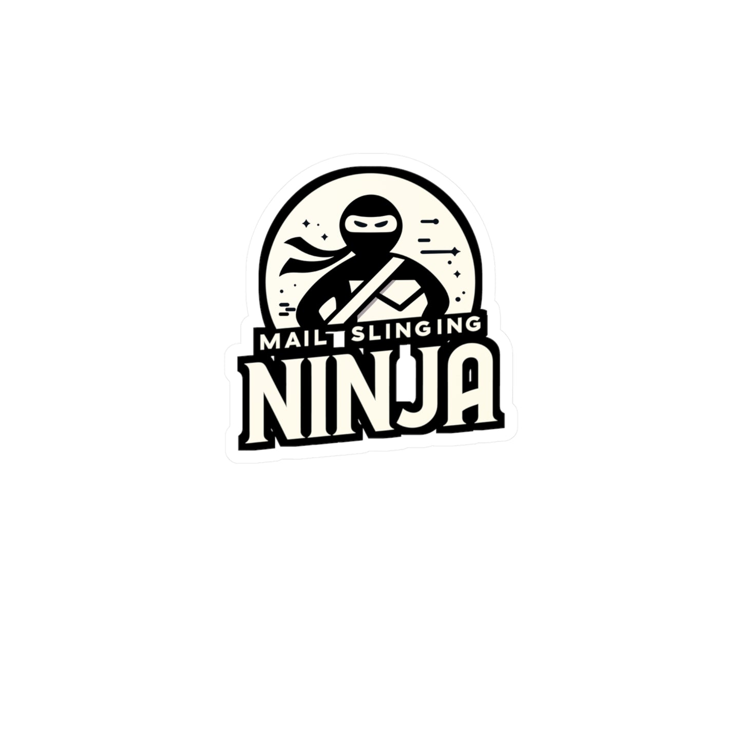 Mail Slinging Ninja - Postal worker Sticker for Laptop Sticker. Water Bottle Sticker, Vinyl Funny postal worker Decal - Postal worker Gift