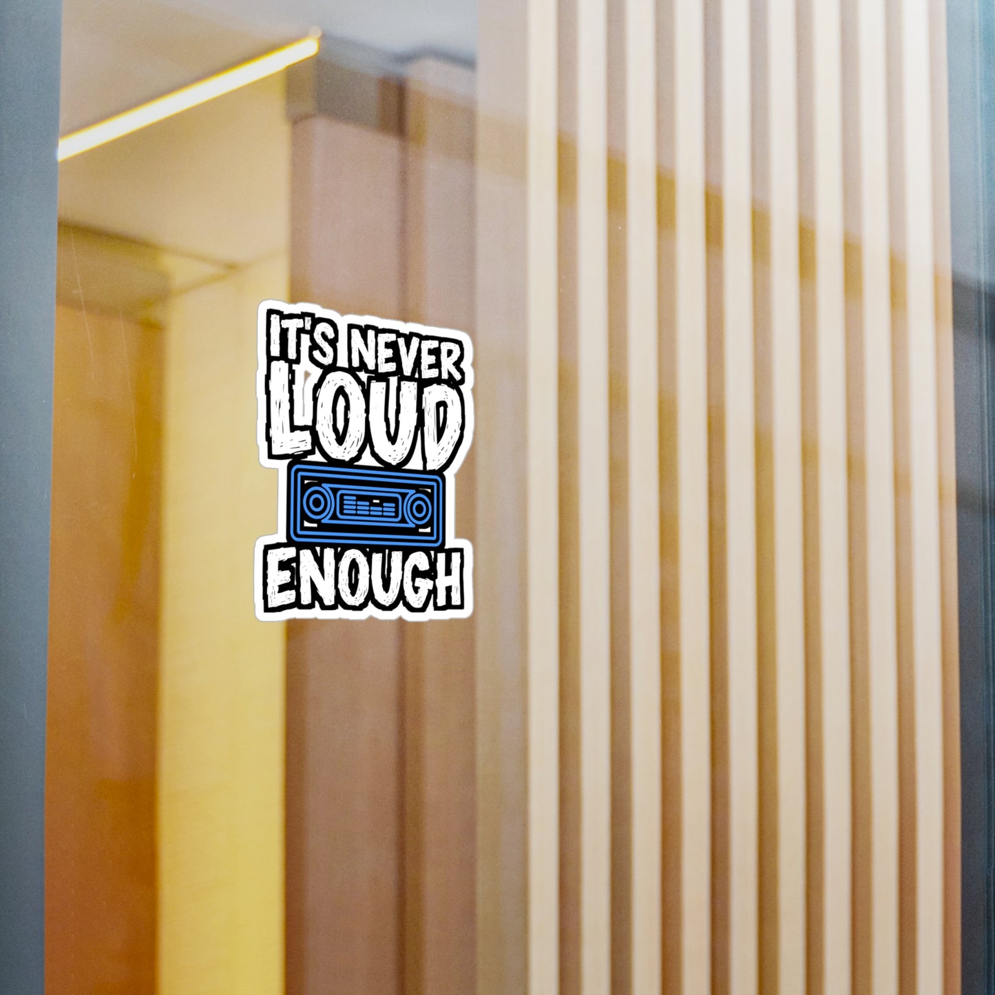 It's Never Loud Enough | Car-stereo Sticker | Car-audio Decals | Bass Laptop Sticker | Car-stereo Gift | Car-audio Gift