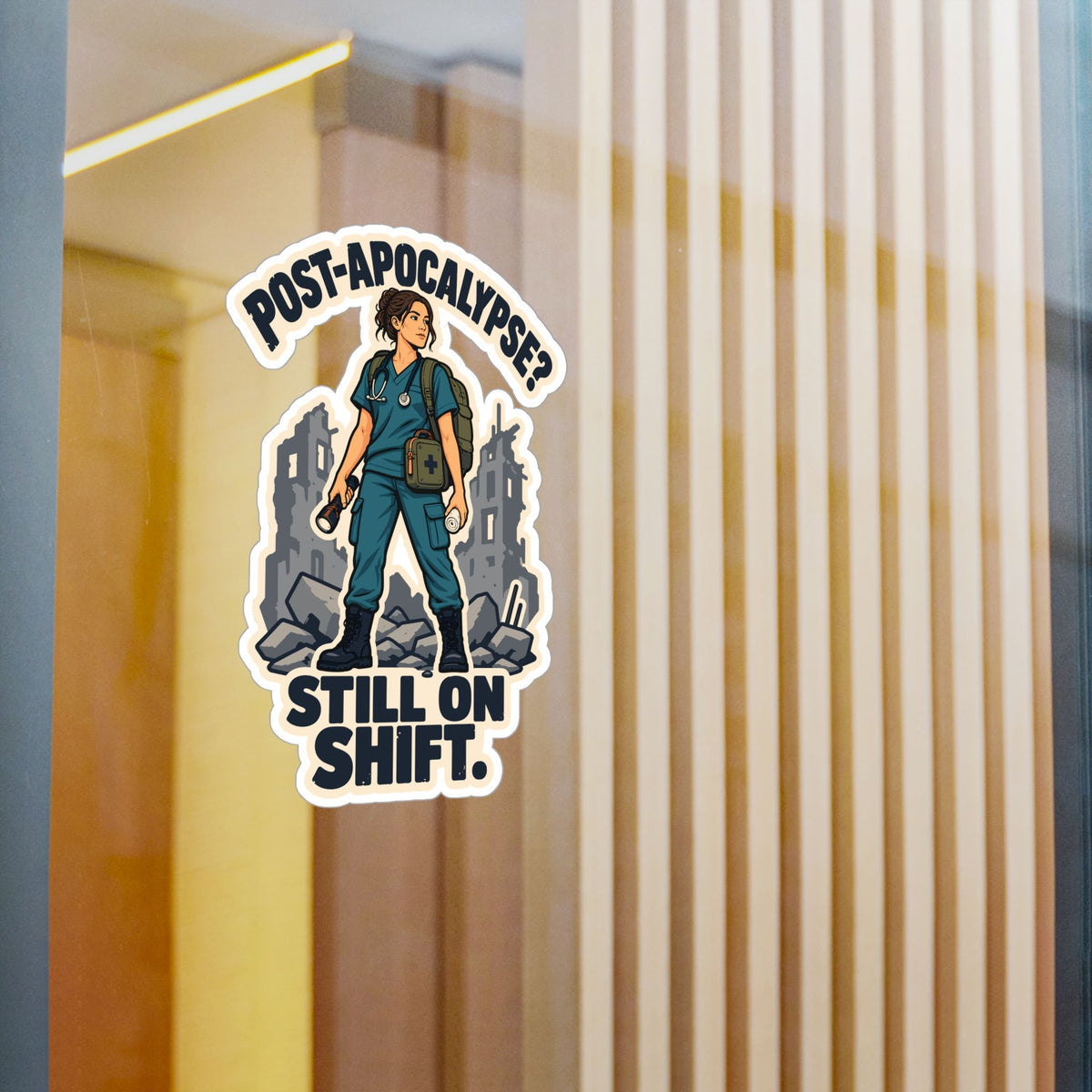 Nurse Sticker Post-Apocalyptic Skill Vinyl Decals for Laptop, Water Bottle, Nursing Student Gift