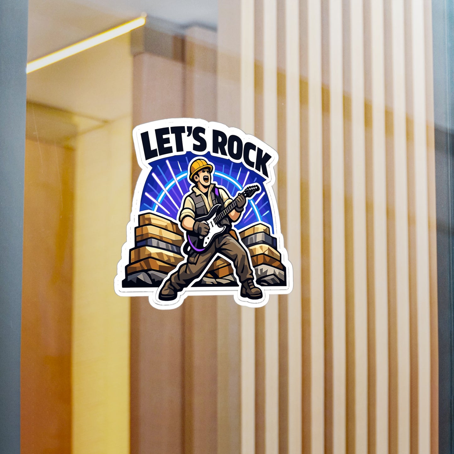 Geologie Sticker Let's Rock Geology Rocks Minerals Tectonics Vinyl Sticker Decals for Laptop Water Bottle Waterproof