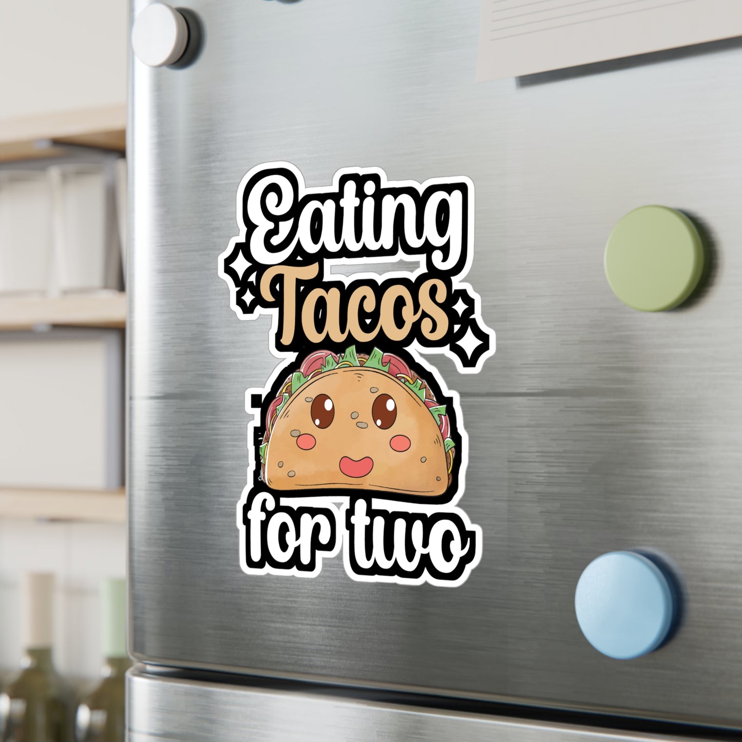 Eating tacos for two - Taco Sticker for Wall, Laptop, Window, Truck, Car Taco Gift Vinyl Tacos Decal Sticker