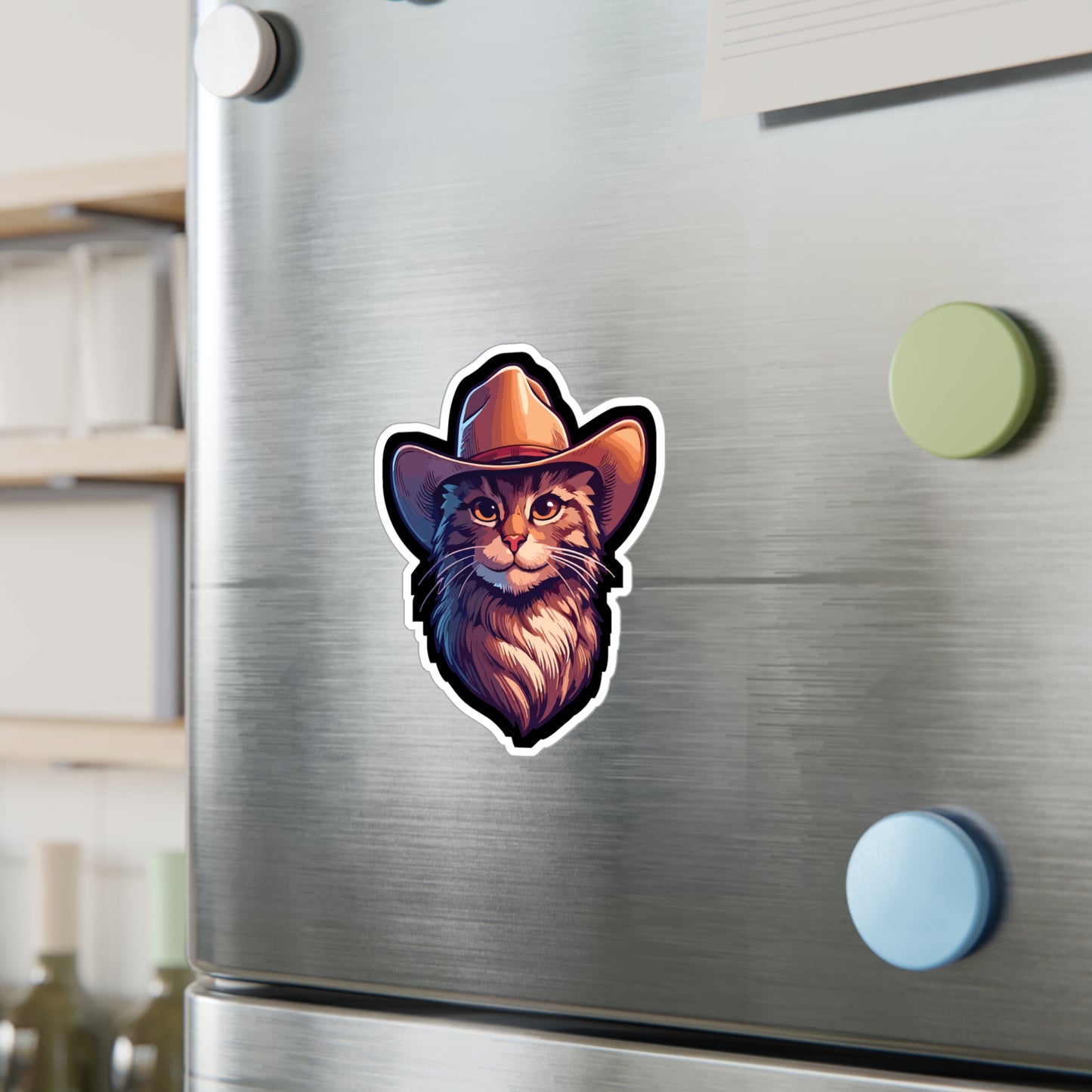 Cowboy Cat - Cowboy Sticker for Car Window Laptop Sticker. Water Bottle Sticker, Vinyl Cat Decal, Western Sticker - Cowboy Gift