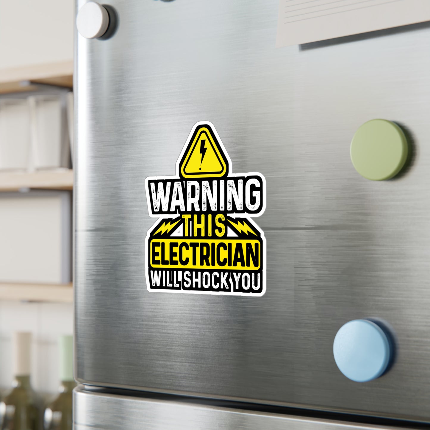 Warning This Electrician Will Shock You - Electrician Sticker for Wall, Laptop, Window, Truck, Car Electrician Gift Vinyl Stripper Decal Sticker