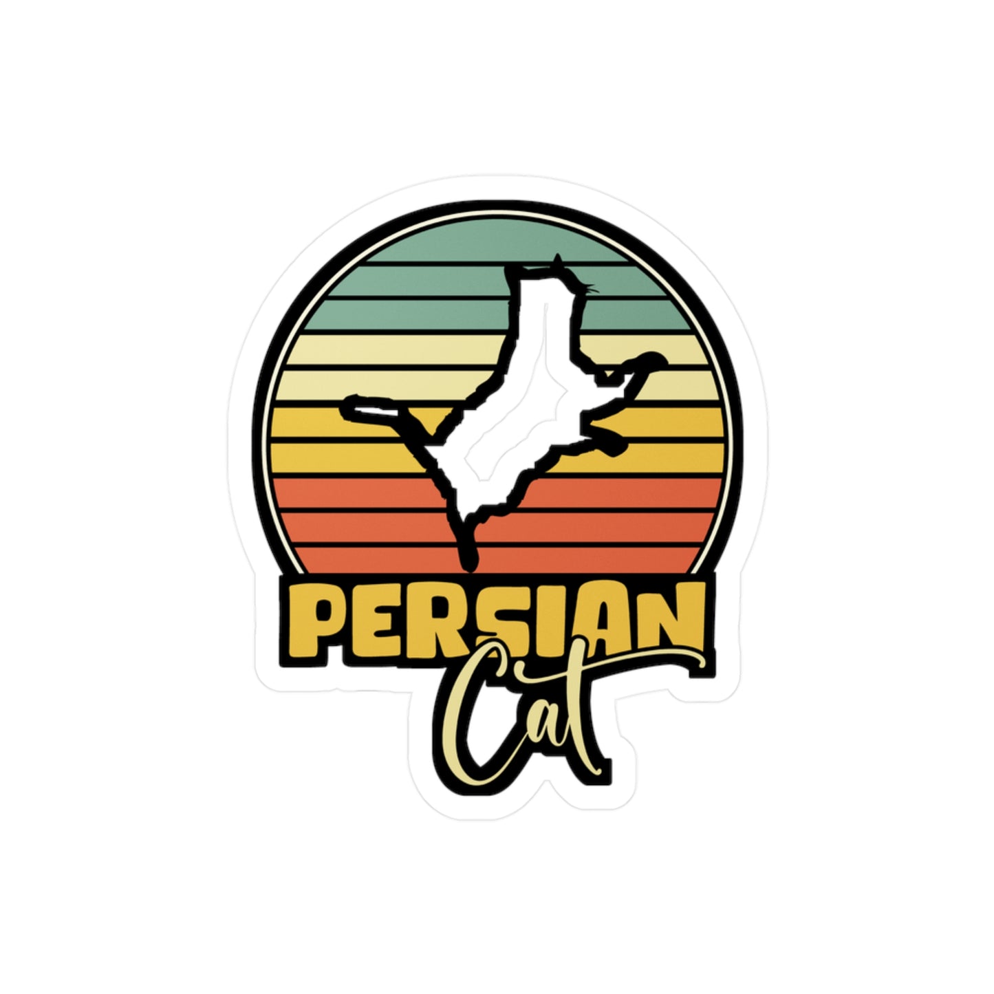 Persian Cat - Kittens Sticker for Car Window Laptop Sticker. Water Bottle Sticker, Vinyl Ruler Decal, Pet Sticker - Kittens Gift