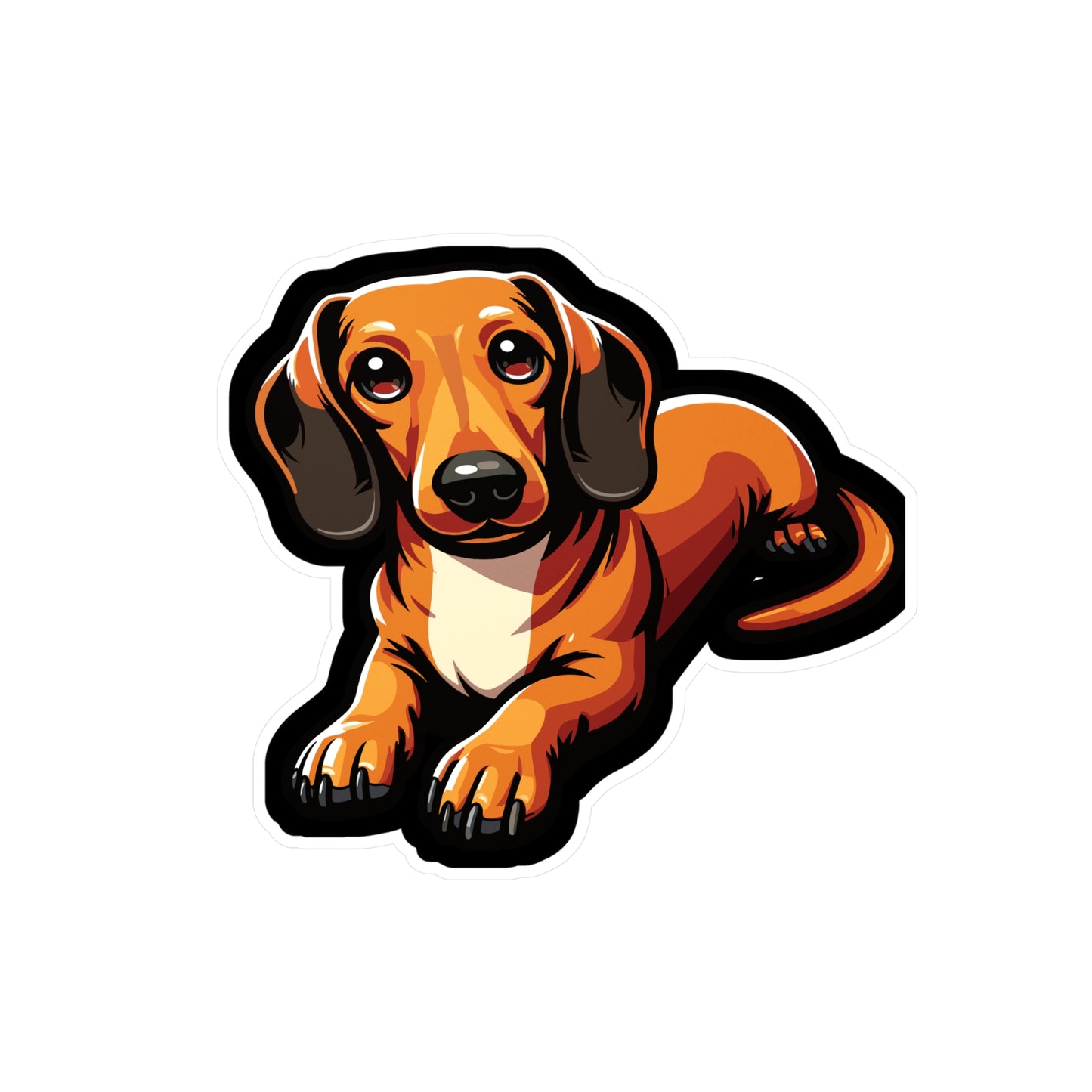 Dachshund Dog - Dachshund Sticker for Car Window Laptop Sticker. Water Bottle Sticker, Vinyl Teckel Decal, Wiener Sticker - Dachshund Gift