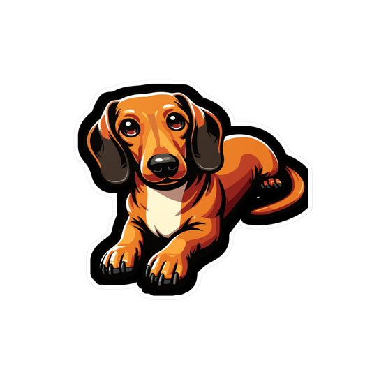 Dachshund Dog - Dachshund Sticker for Car Window Laptop Sticker. Water Bottle Sticker, Vinyl Teckel Decal, Wiener Sticker - Dachshund Gift