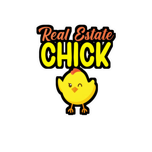 Real estate chick - Real estate Sticker for Wall, Laptop, Window, Truck, Car Real estate Gift Vinyl Real estate agent Decal Sticker