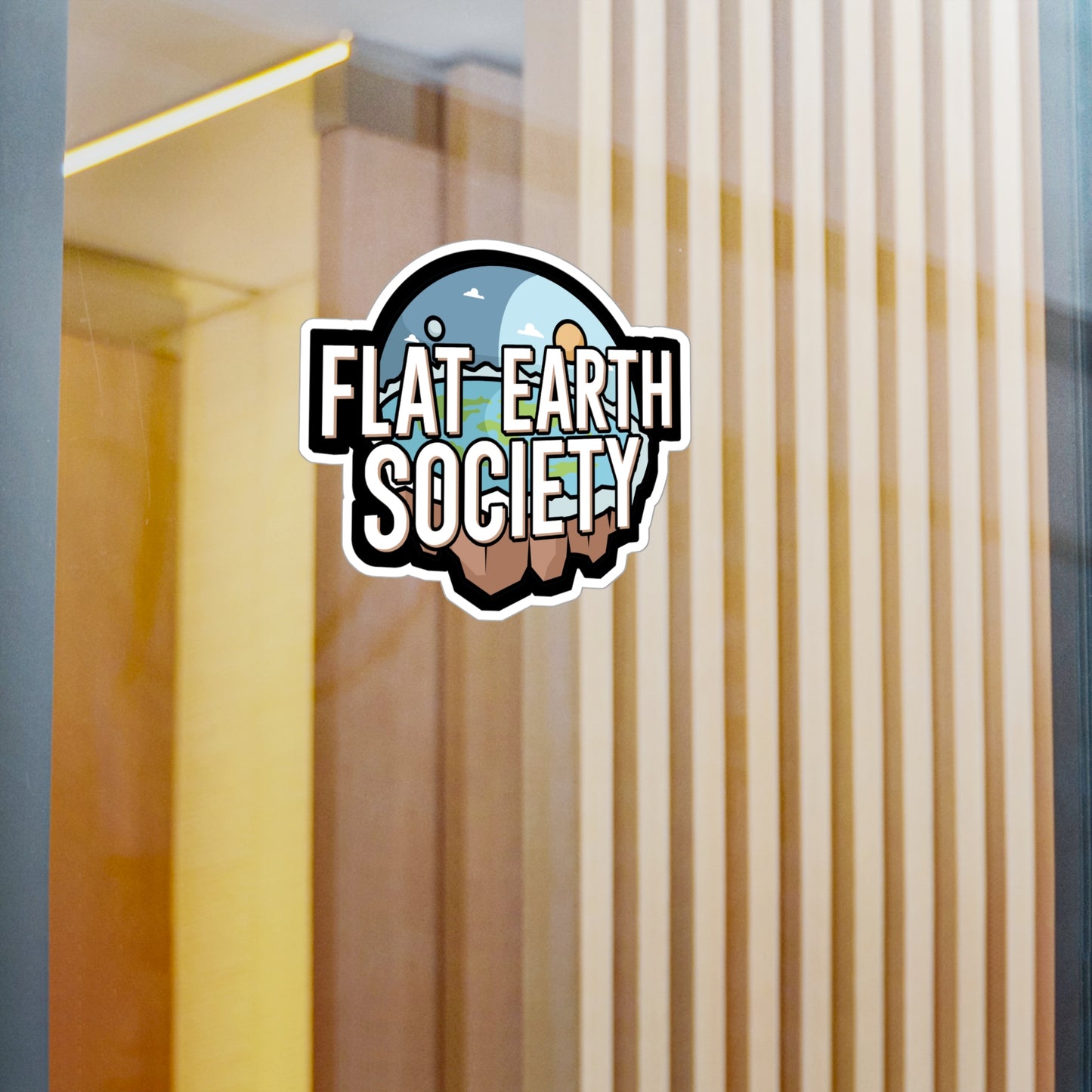 Flat Earth Society - Flat earth Sticker for Wall, Laptop, Window, Truck, Car Flat earth Gift Vinyl Flat earther Decal Sticker