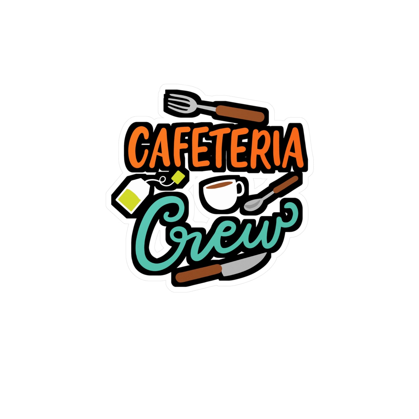 Cafeteria Crew - Lunch lady Sticker for Car Window Laptop Sticker. Water Bottle Sticker, Vinyl Lunch Decal, School Sticker - Lunch lady Gift