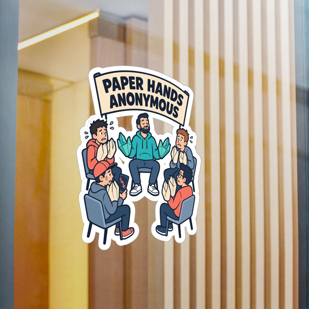 Day Trading Sticker - Paper Hands Anonymous Decals for the Stock Market and Forex Trader, Laptop or Water Bottle