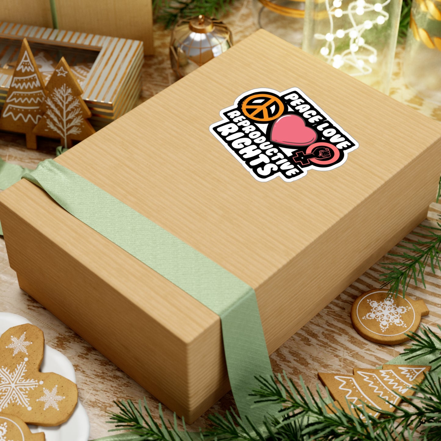 Peace Love Reproductive Rights | Patriarchy Sticker | Fundamental Decals | Rights Laptop Sticker | Patriarchy Gift | Fundamental Gift