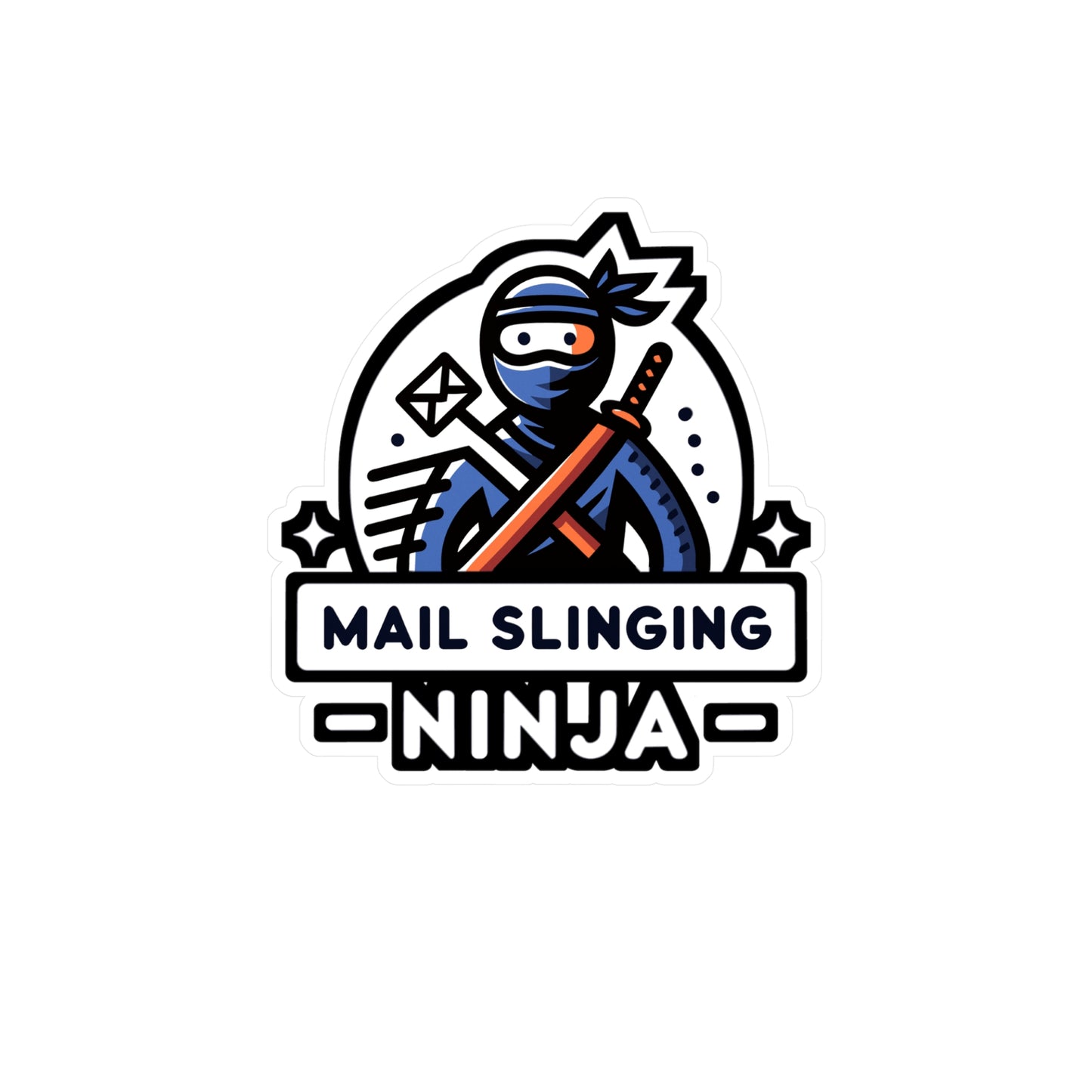 Mail Slinging Ninja  - Postal worker Sticker for Window Laptop Sticker. Water Bottle Sticker, Vinyl Funny postal worker Decal - Postal worker Gift
