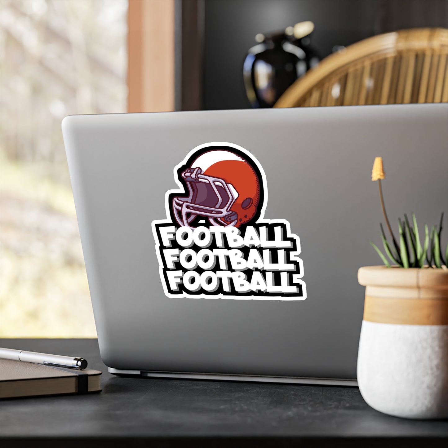 Football Football Football - Rugby Sticker for Wall, Laptop, Window, Truck, Car Rugby Gift Vinyl Football Decal Sticker