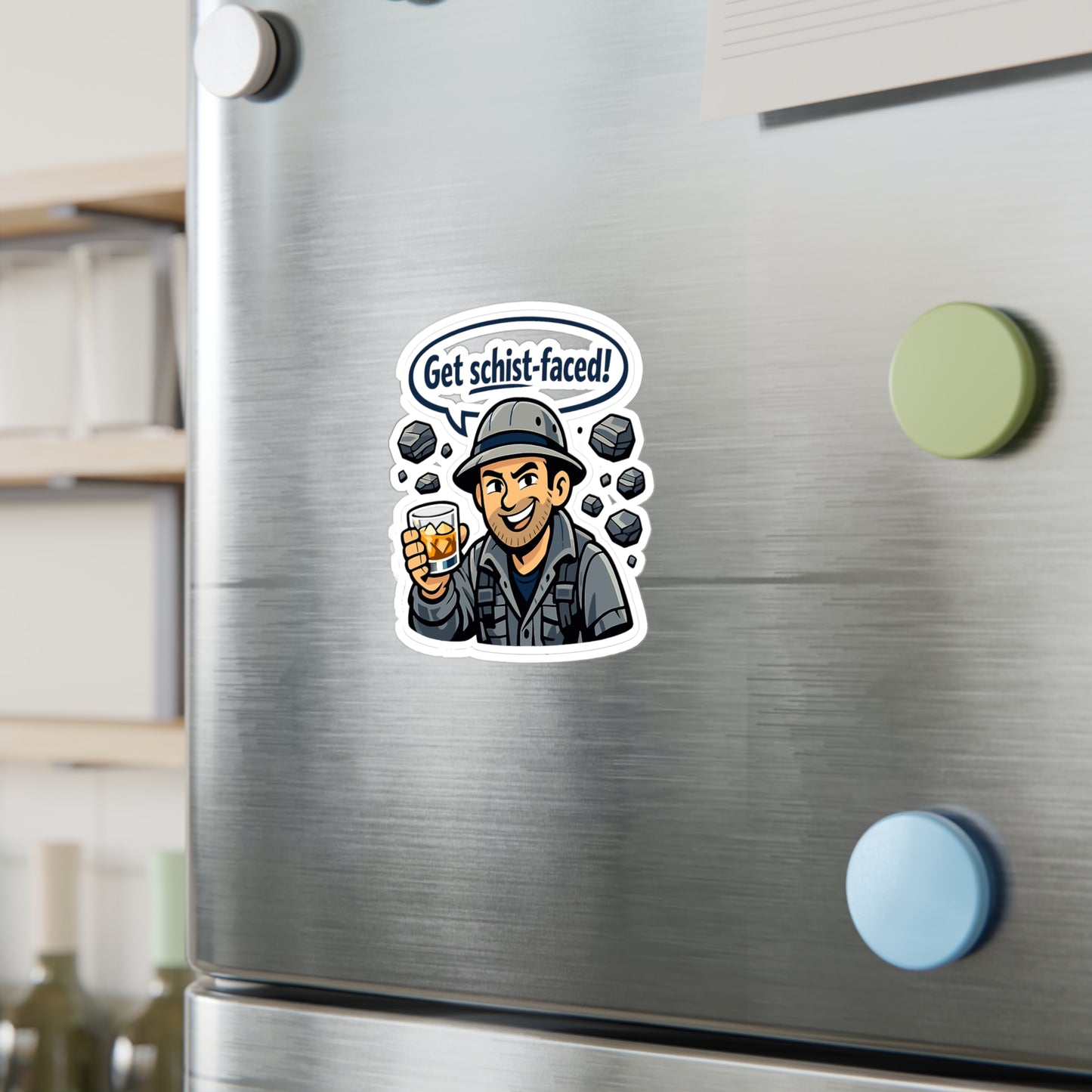 Geologie Sticker Get schist-faced! Funny Geology sticker Decals, Rocks Minerals Tectonics Vinyl Waterproof for Laptop Water Bottle