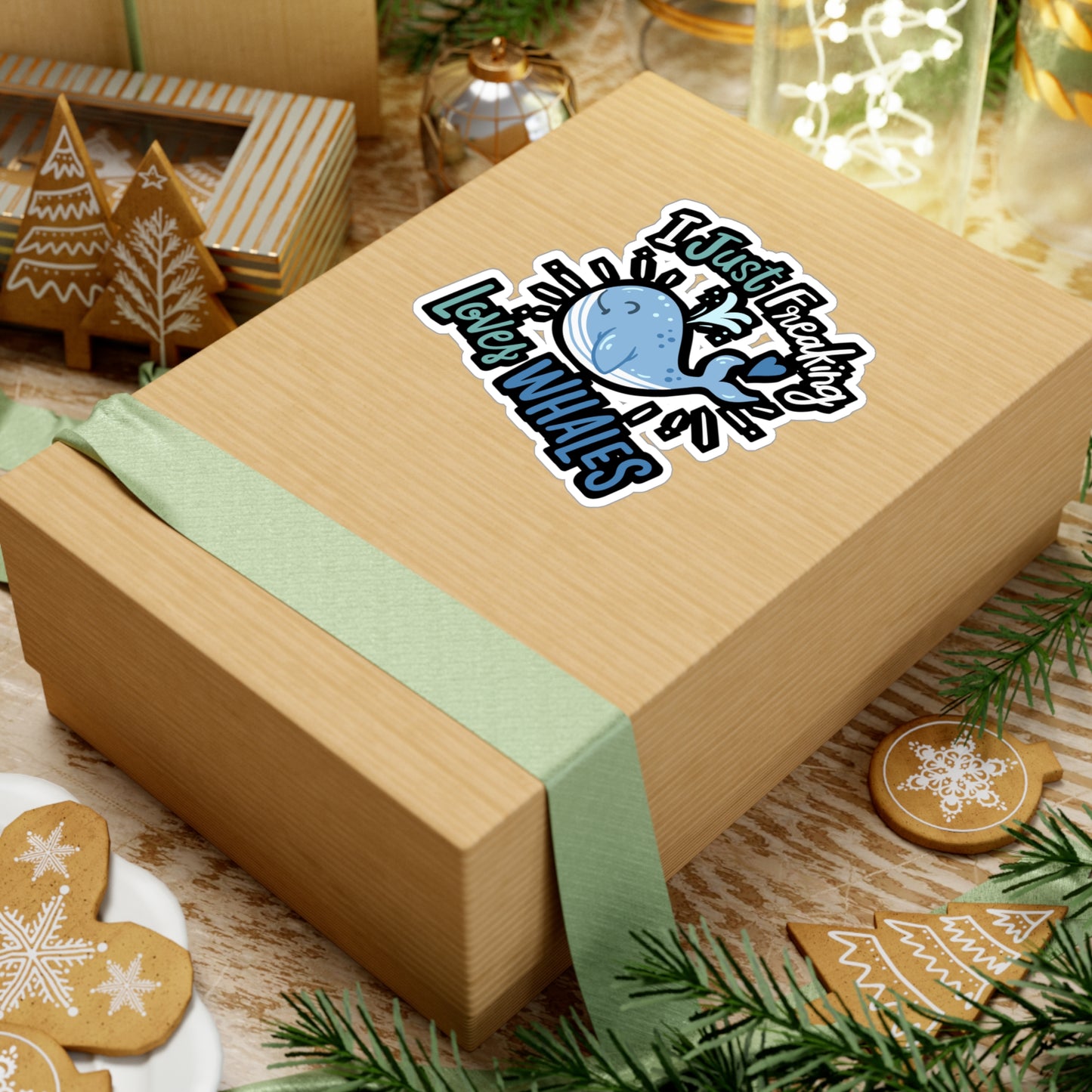 I Just Freaking Love Whales - Humpback Sticker for Laptop Sticker. Water Bottle Sticker, Vinyl Krill Decal - Humpback Gift