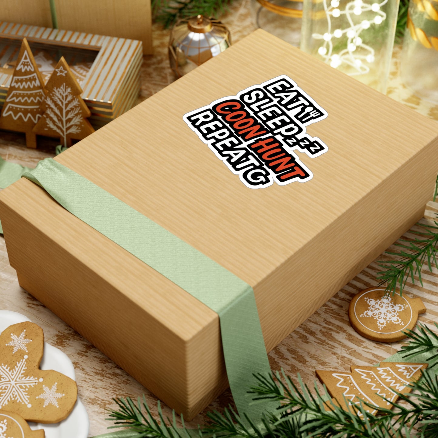 Raccoon Hunting - Racoon Sticker for Car Window Laptop Sticker. Water Bottle Sticker, Vinyl Hunting Decal, Coon Sticker - Racoon Gift