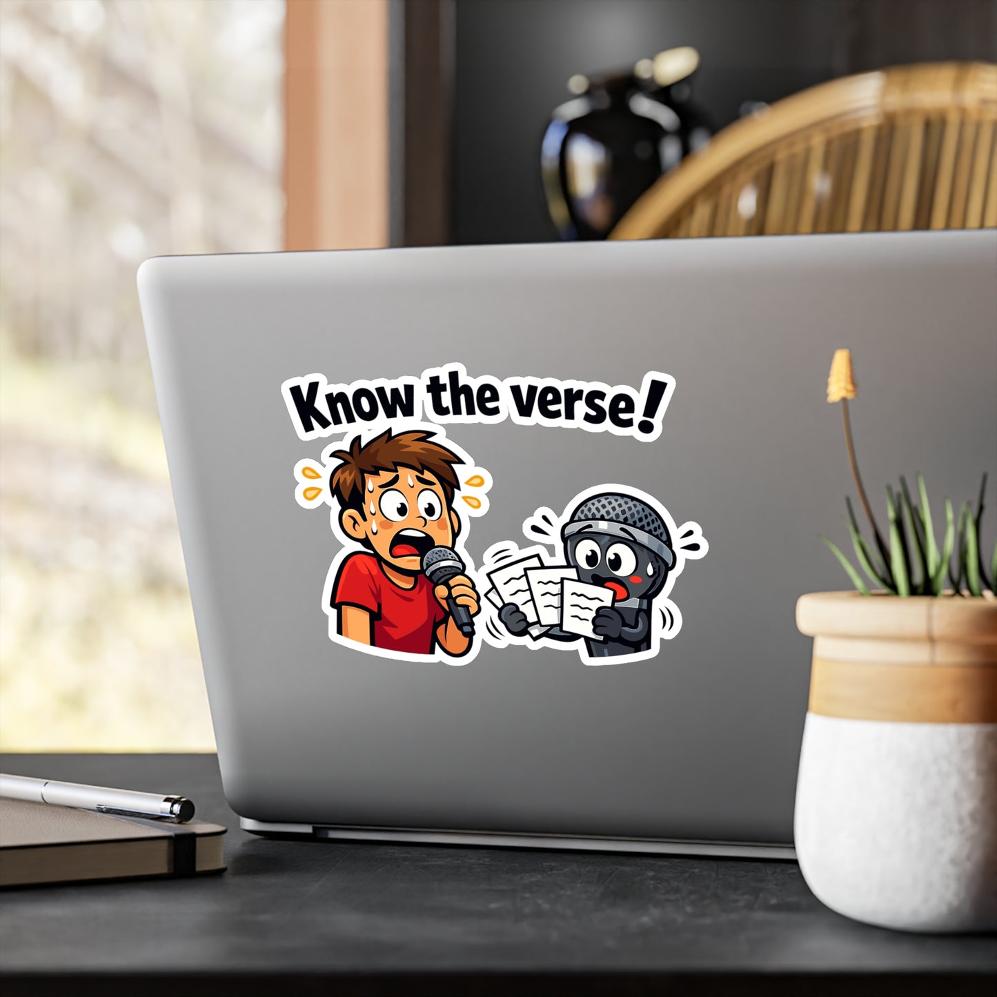 Karaoke Sticker Know the verse! Music Beer Booze Fun Waterproof Vinyl Decals for Laptop Water Bottle