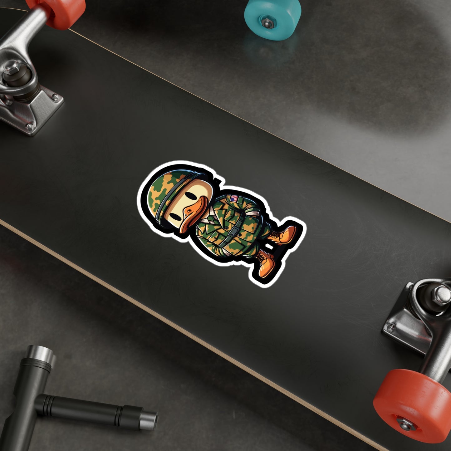 Solider Duck - Duck Sticker for Car Window Laptop Sticker. Water Bottle Sticker, Vinyl Soldier Decal, Military Sticker - Duck Gift