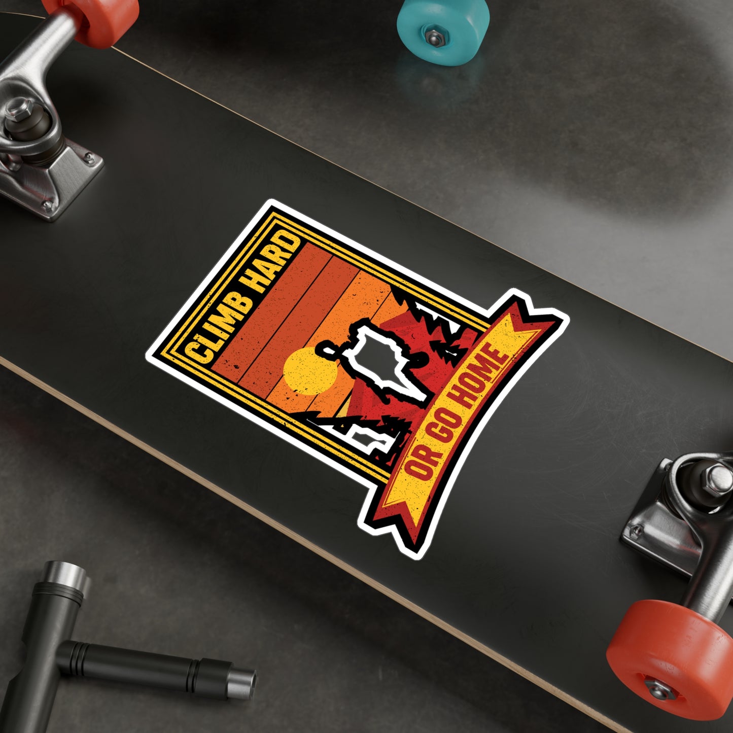 Rock Climbing Mountain Climber Bouldering  - Climbing Sticker for Laptop Sticker. Water Bottle Sticker, Vinyl Climber Decal - Climbing Gift