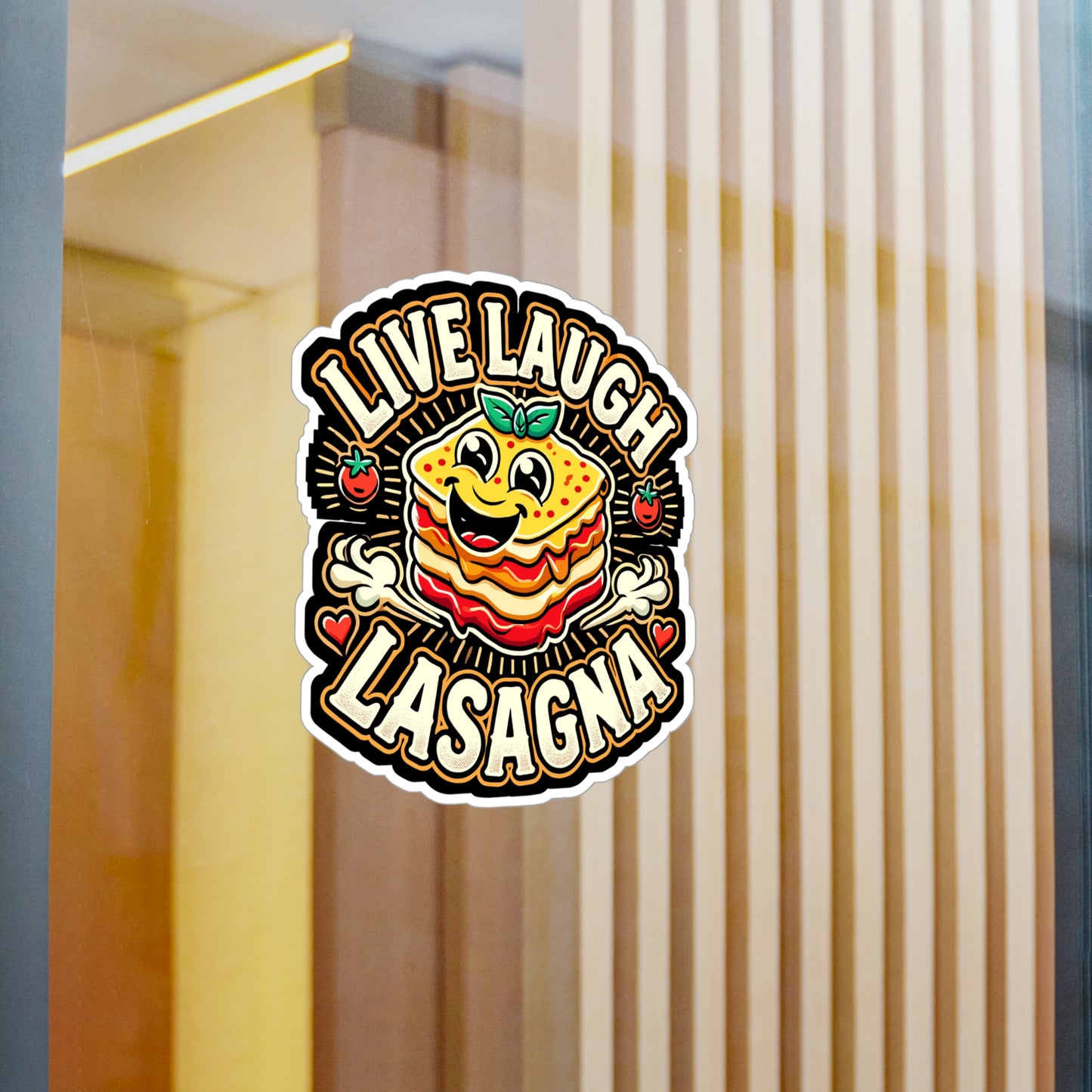 Live Laugh Lasagna - Lasagna Sticker for Laptop Sticker. Water Bottle Sticker, Vinyl Pasta Decal - Lasagna Gift
