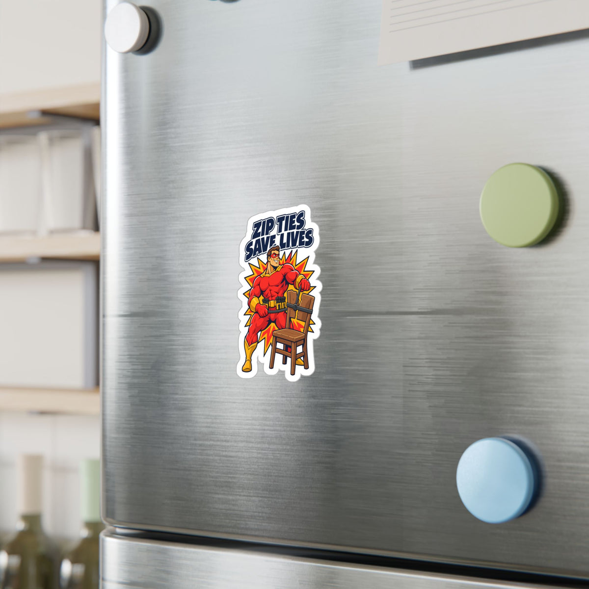 Upcycling Sticker - Zip Ties Save Lives, Recycling Art for Sustainability Fans, Laptop and Water Bottle Decals