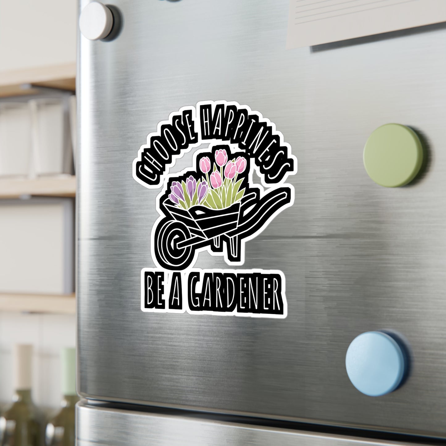 Choose Happiness Be A Gardener | Gardening Sticker | Compost Decals | Herbs Laptop Sticker | Gardening Gift | Compost Gift