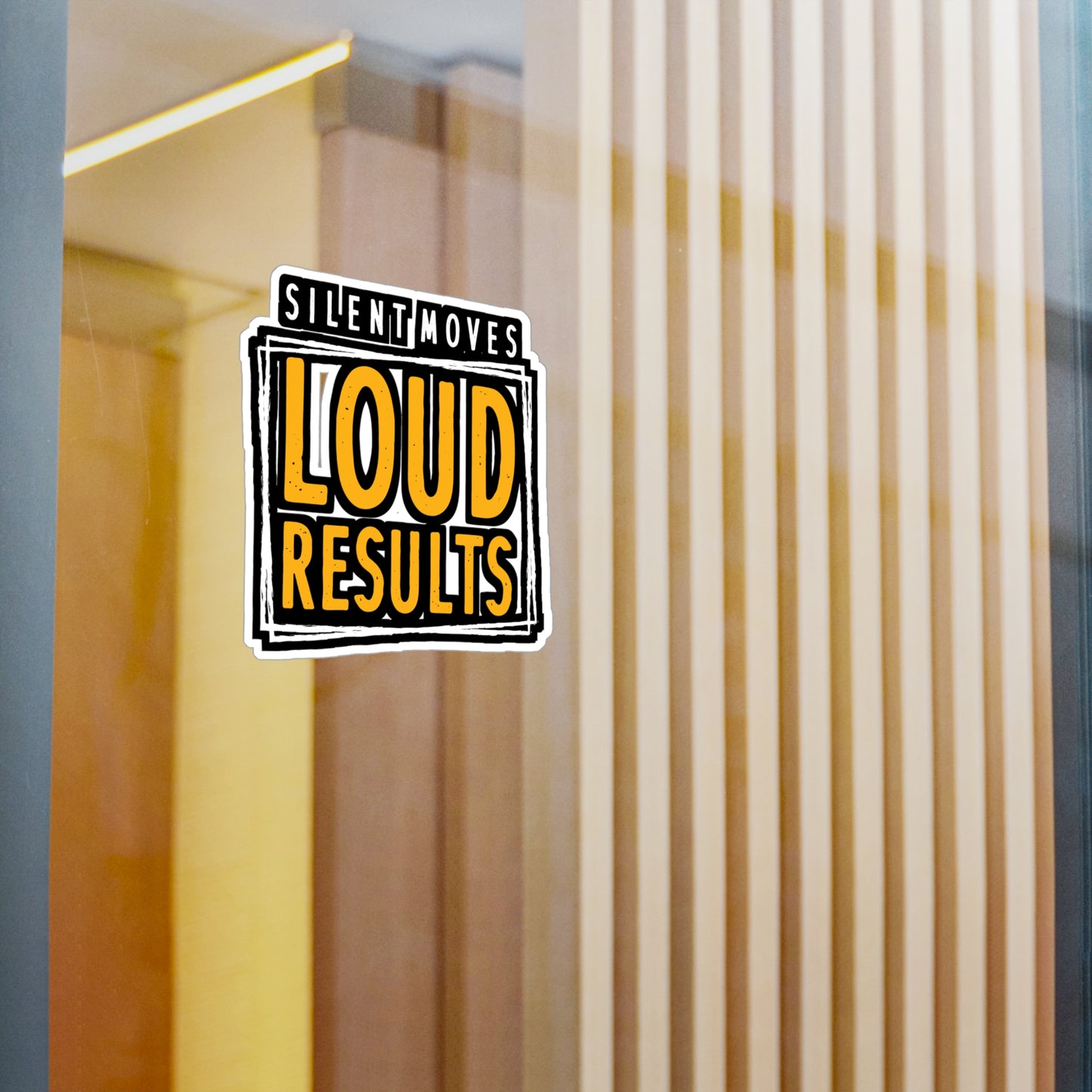 Silent Moves Loud Results - Motivation Sticker for Laptop Sticker. Water Bottle Sticker, Vinyl Silent Decal - Motivation Gift