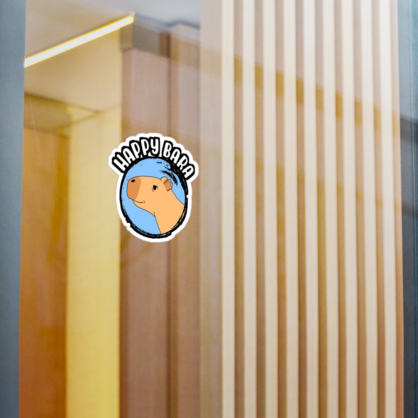 Happy Bara | Capybara Sticker | Capy Decals | Rodent Laptop Sticker | Capybara Gift | Capy Gift