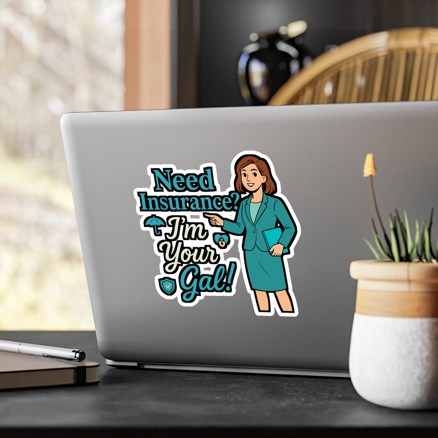 Need Insurance? I'm Your Gal! – Funny Insurance Agent Sticker | Vinyl Decal for Laptop or Water Bottle | Policy Advisor Gift
