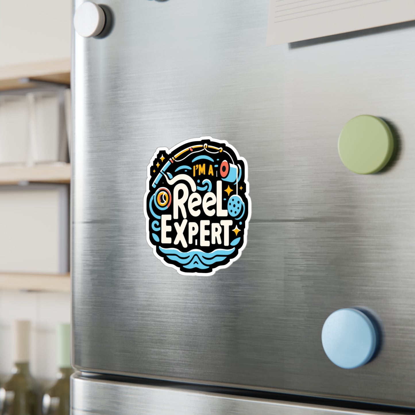I'm a reel expert - Fishing Sticker for Car Window Laptop Sticker. Water Bottle Sticker, Vinyl Angling Decal, Lake Sticker - Fishing Gift