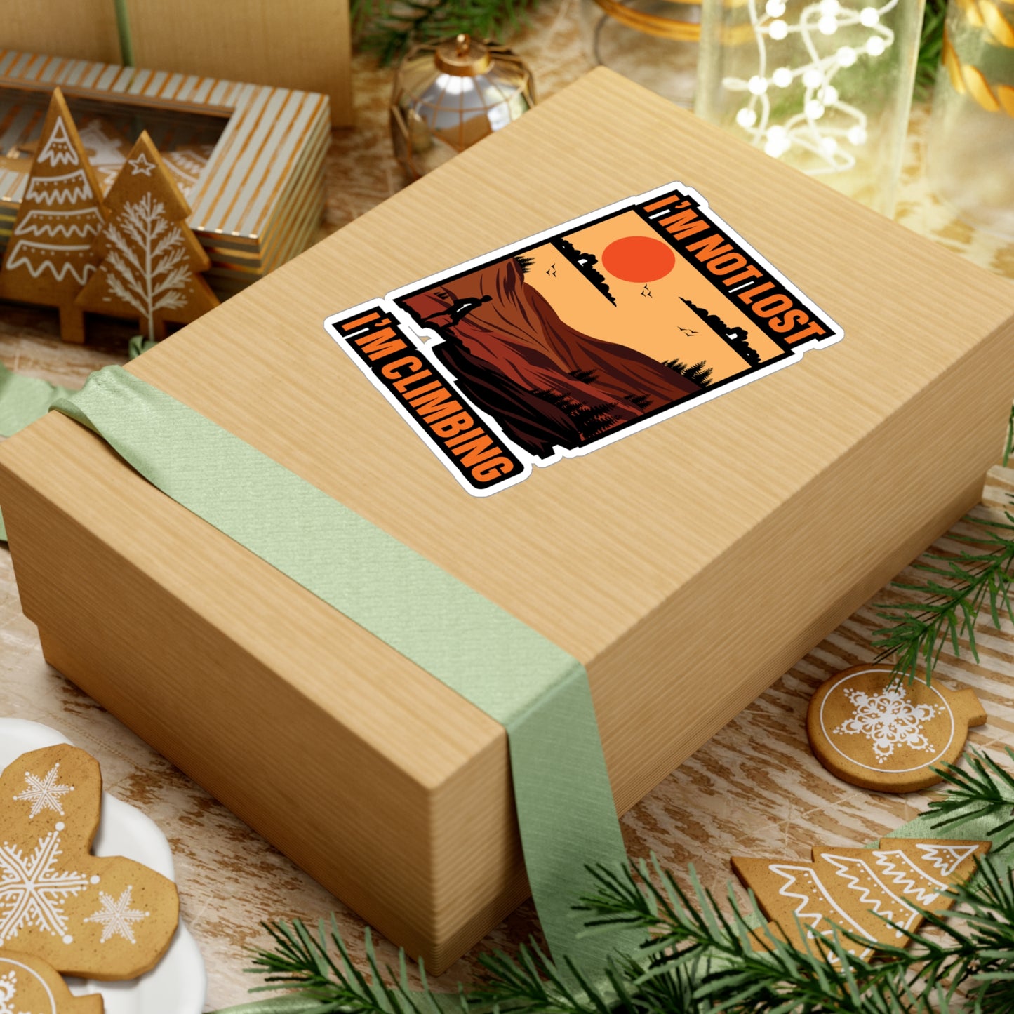 Rock Climbing Mountain Climber Bouldering  - Climbing Sticker for Laptop Sticker. Water Bottle Sticker, Vinyl Climber Decal - Climbing Gift