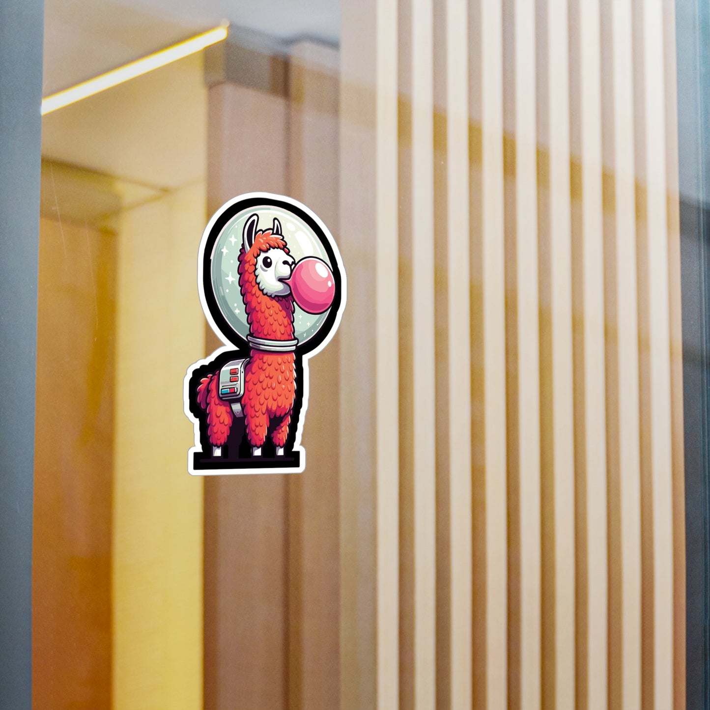Llama Astronaut - Llama Sticker for Car Window Laptop Sticker. Water Bottle Sticker, Vinyl Space Decal, Bubblegum Sticker - Llama Gift