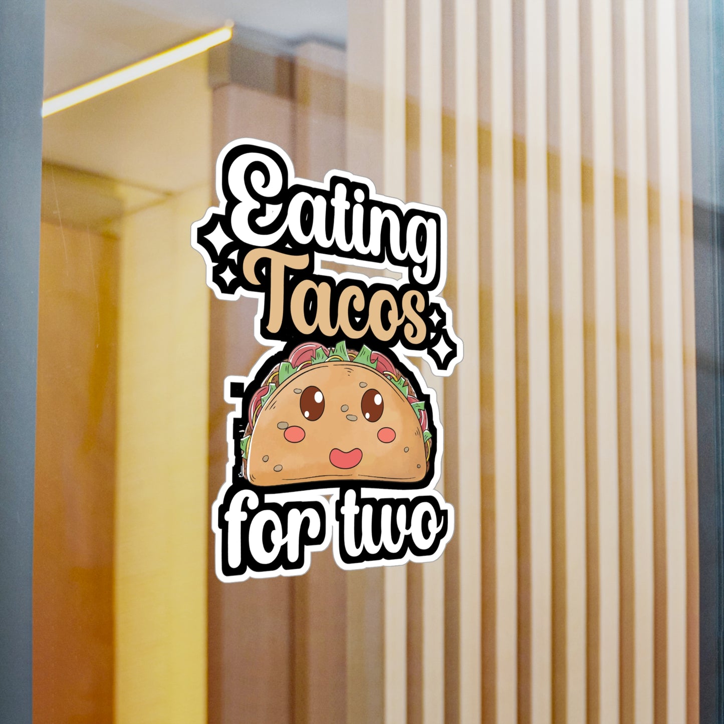 Eating tacos for two - Taco Sticker for Wall, Laptop, Window, Truck, Car Taco Gift Vinyl Tacos Decal Sticker