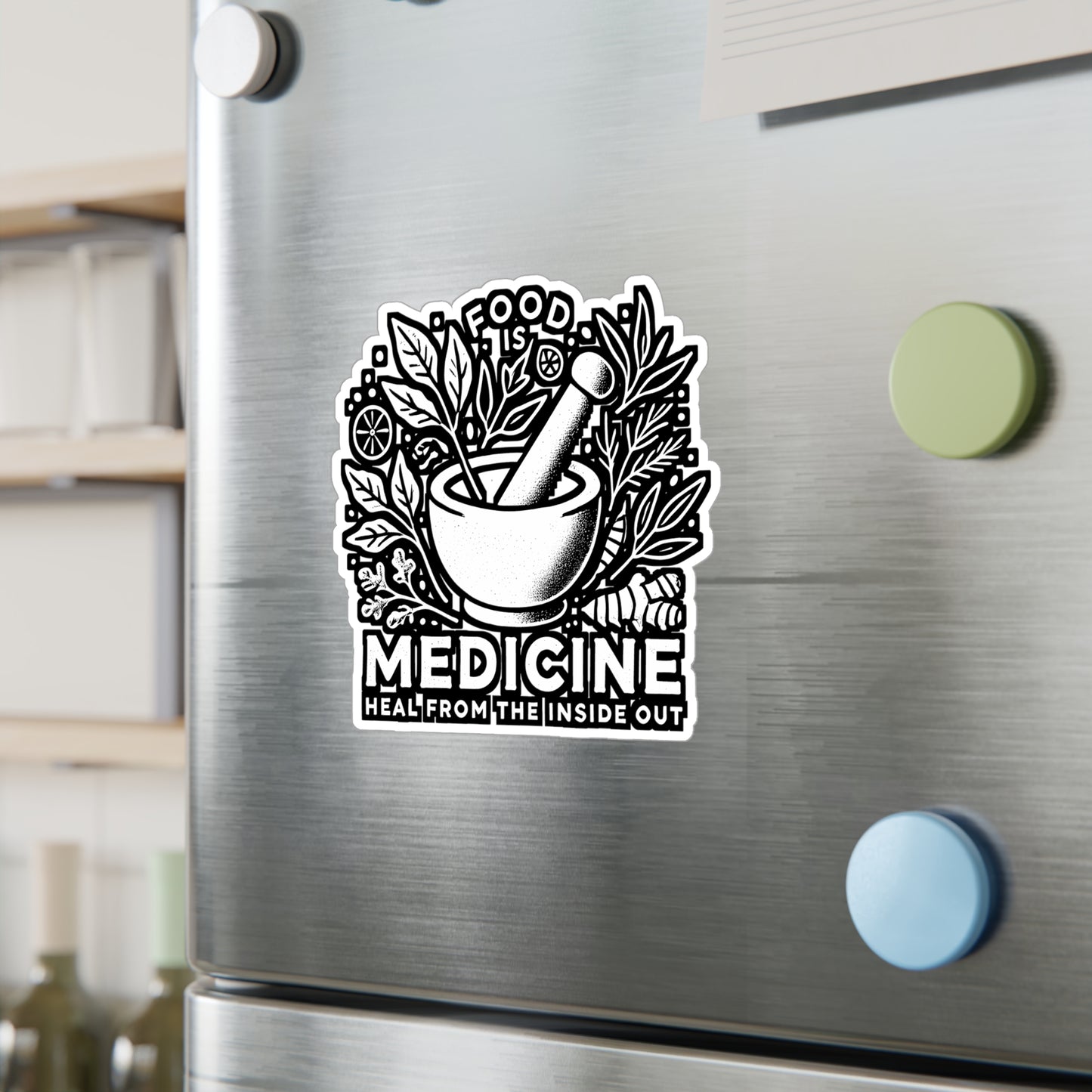 Food Is Medicine – Nutritionist Vinyl Sticker for Laptop or Water Bottle | Dietitian Gift, Healthy Lifestyle Decal