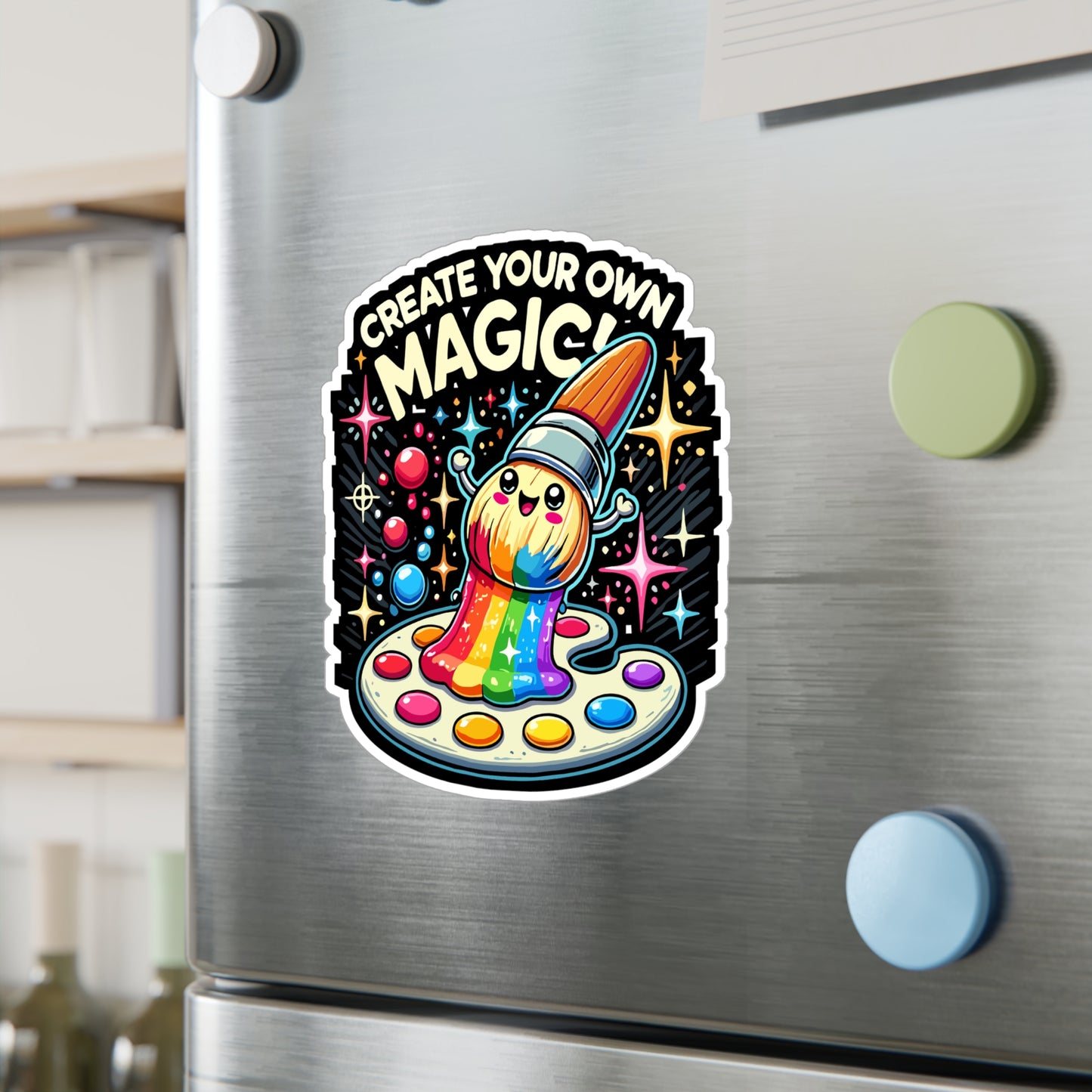 Create Your Own Magic - Art Sticker for Laptop Sticker. Water Bottle Sticker, Vinyl Artist Decal - Art Gift