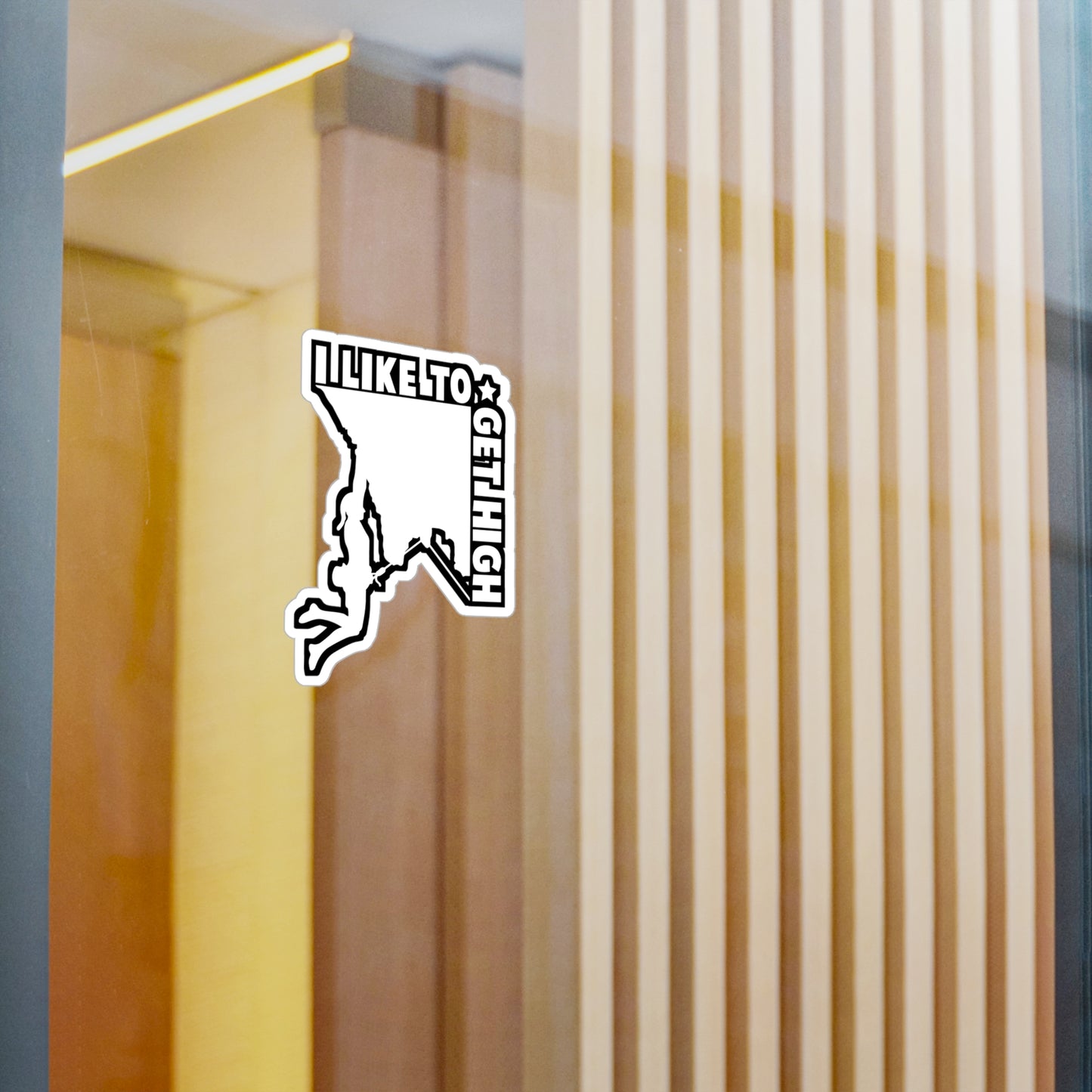 I Like To Get High - Climbing Sticker for Laptop Sticker. Water Bottle Sticker, Vinyl Bouldering Decal - Climbing Gift