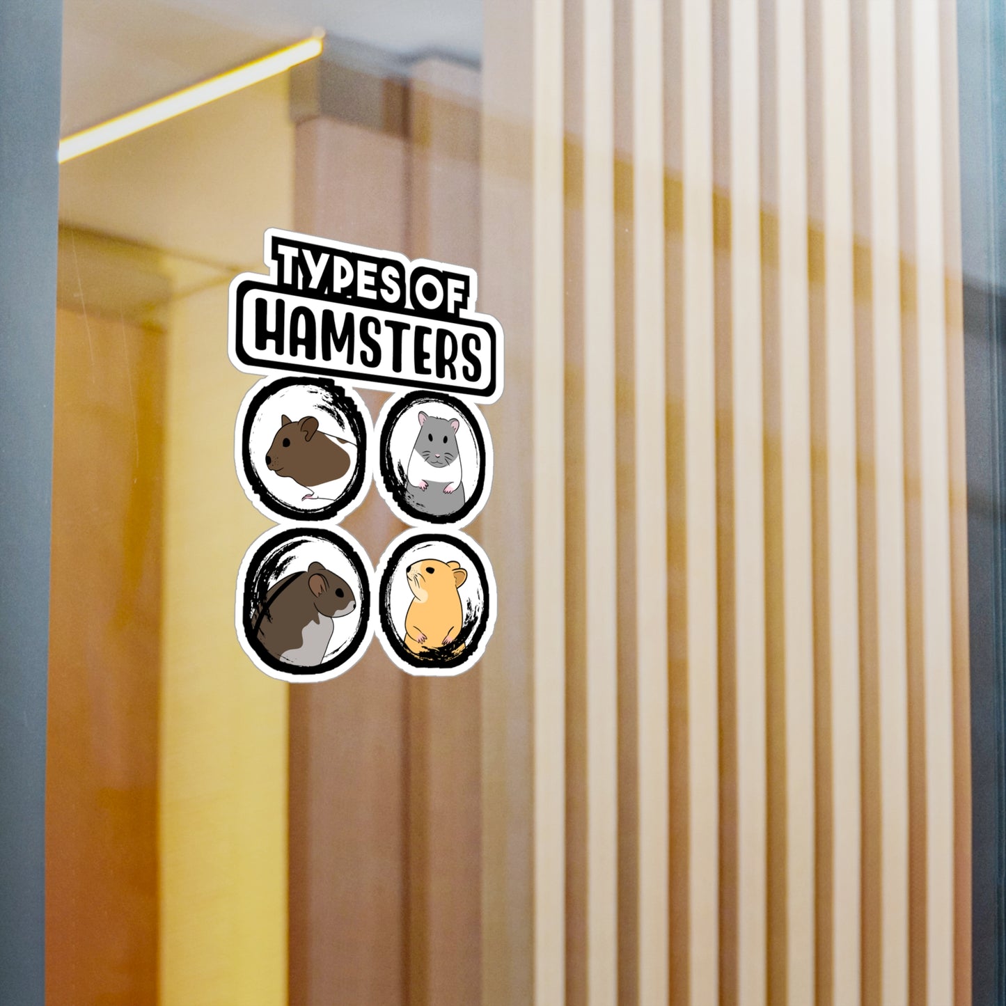 Types Of Hamsters | Hamster Sticker | Guinea pig Decals | Hamster Laptop Sticker | Hamster Gift | Guinea pig Gift