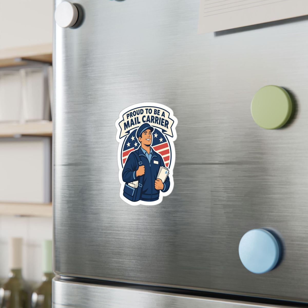 Postal Worker Sticker – Proud to Be a Mail Carrier Decals for Laptop, Water Bottle, Waterproof Vinyl