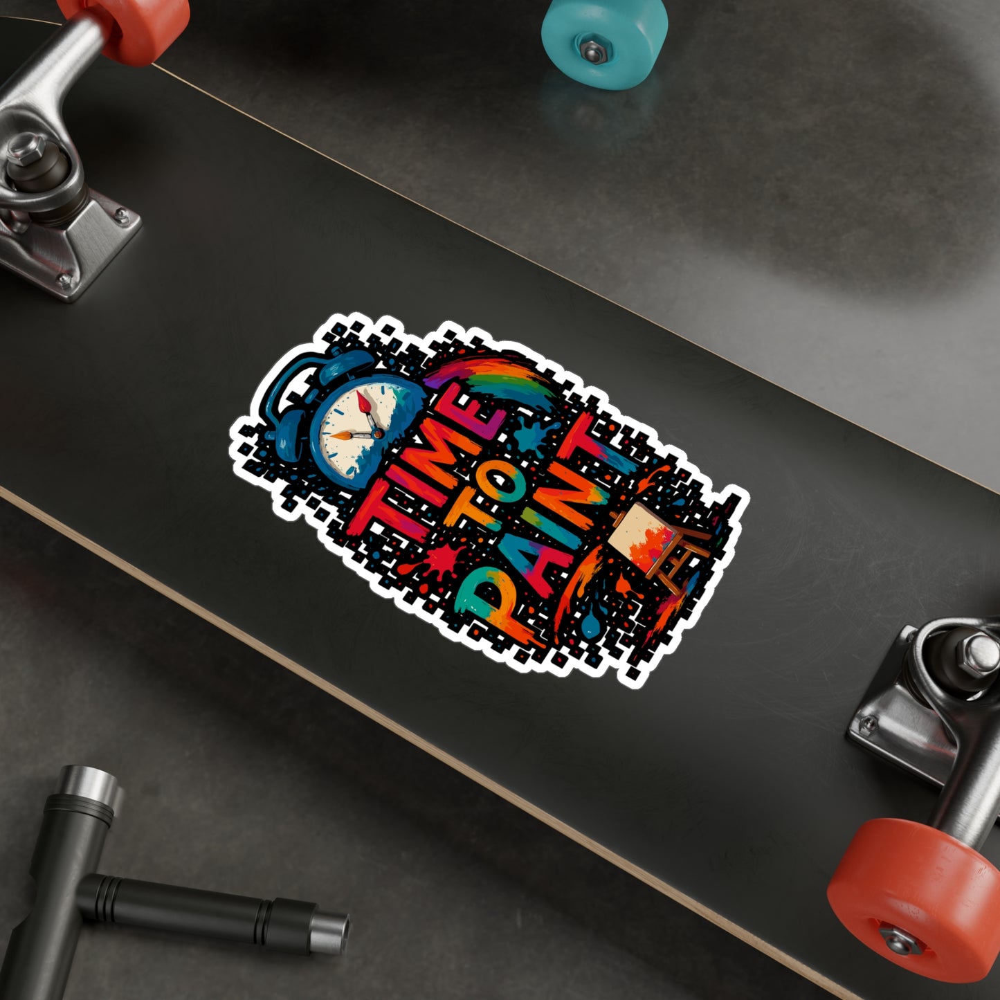 Time To Paint - Paint Sticker for Artists and Art Lovers - Perfect for Laptop, Water Bottle, Gift Idea