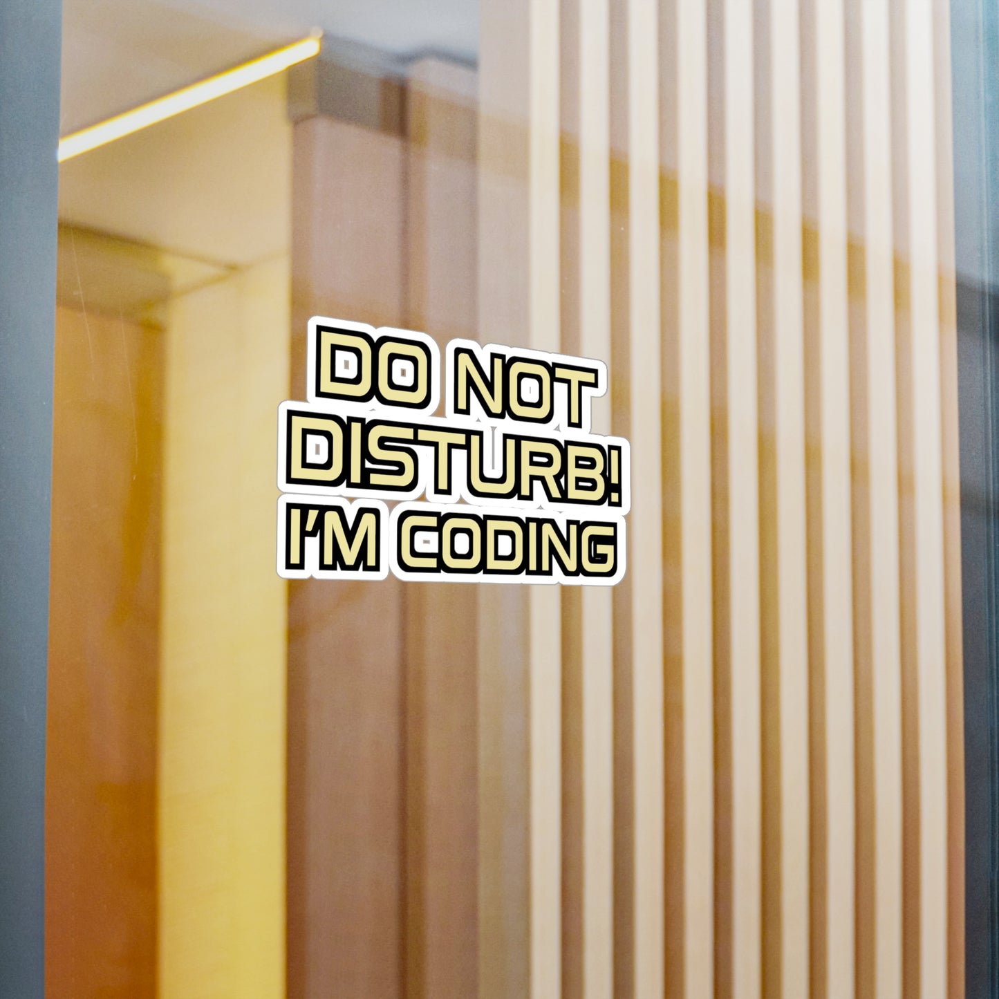 Programmer Sticker – Do Not Disturb Im Coding Decals for Laptop, Water Bottle, Waterproof Vinyl Software Engineer & Developer Gift