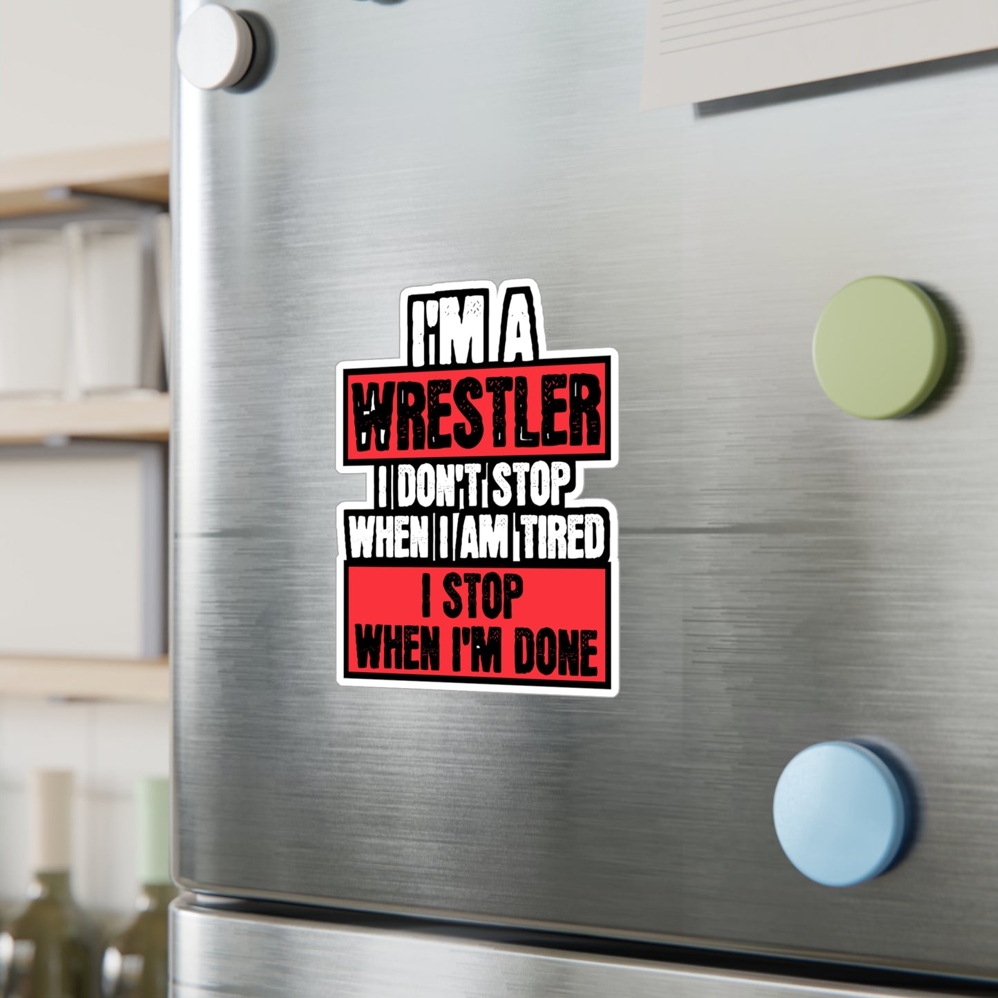 I'm A Wrestler - Wrestle Sticker for Car Window Laptop Sticker. Water Bottle Sticker, Vinyl Wrestling Decal, Offense Sticker - Wrestle Gift