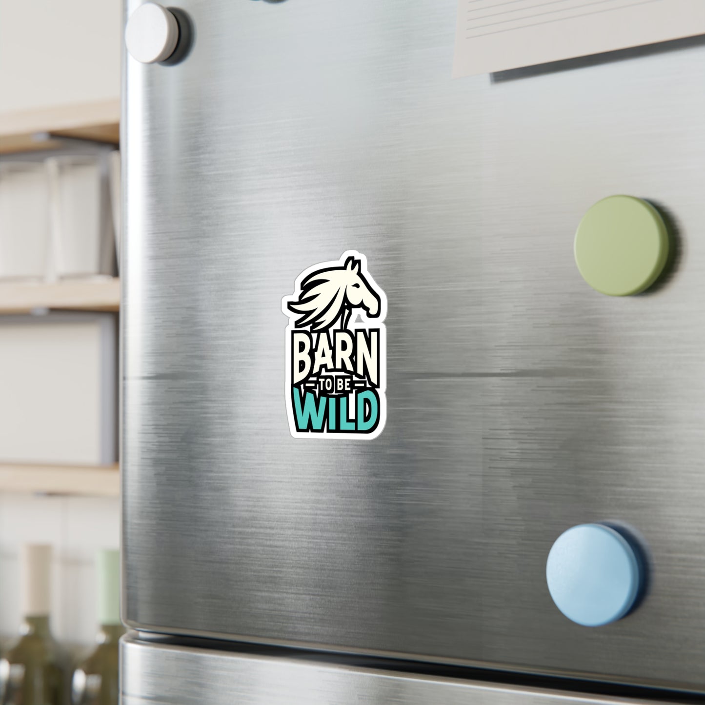 Barn To Be Wild - Horse Sticker for Car Window Laptop Sticker. Water Bottle Sticker, Vinyl Pasture Decal, Neigh Sticker - Horse Gift